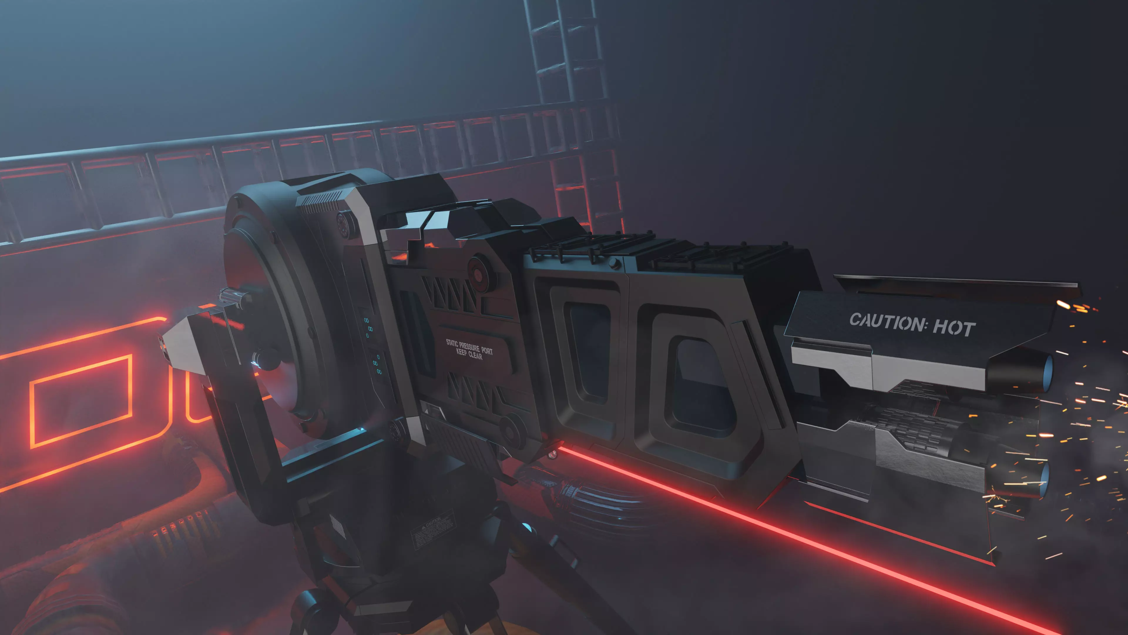 Sci - Fi Sentry Gun 3D model