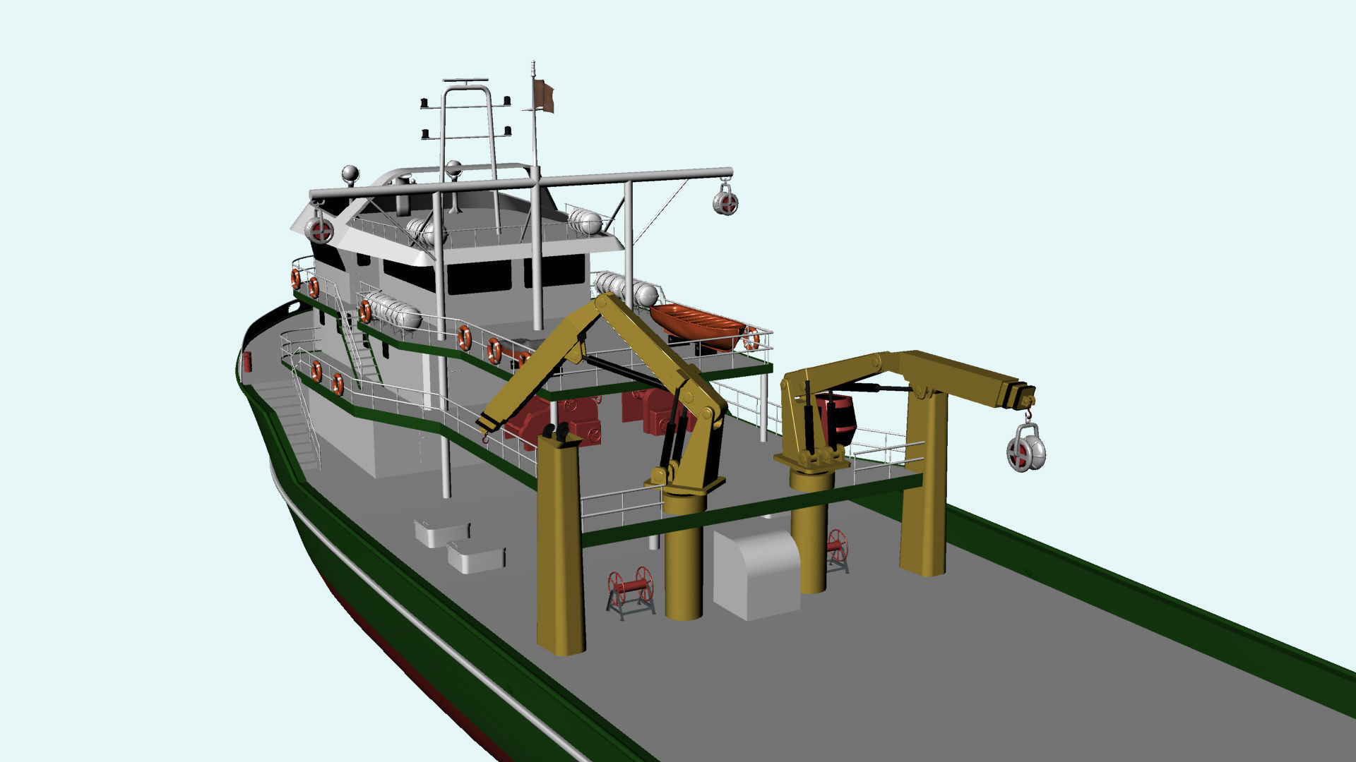 Fishing Vessel 3D model_4