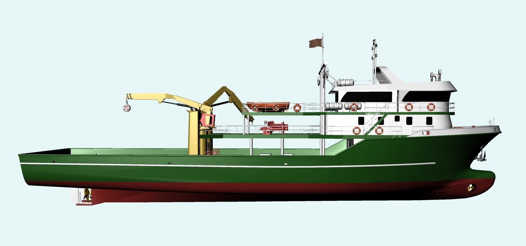 Fishing Vessel 3D model_1