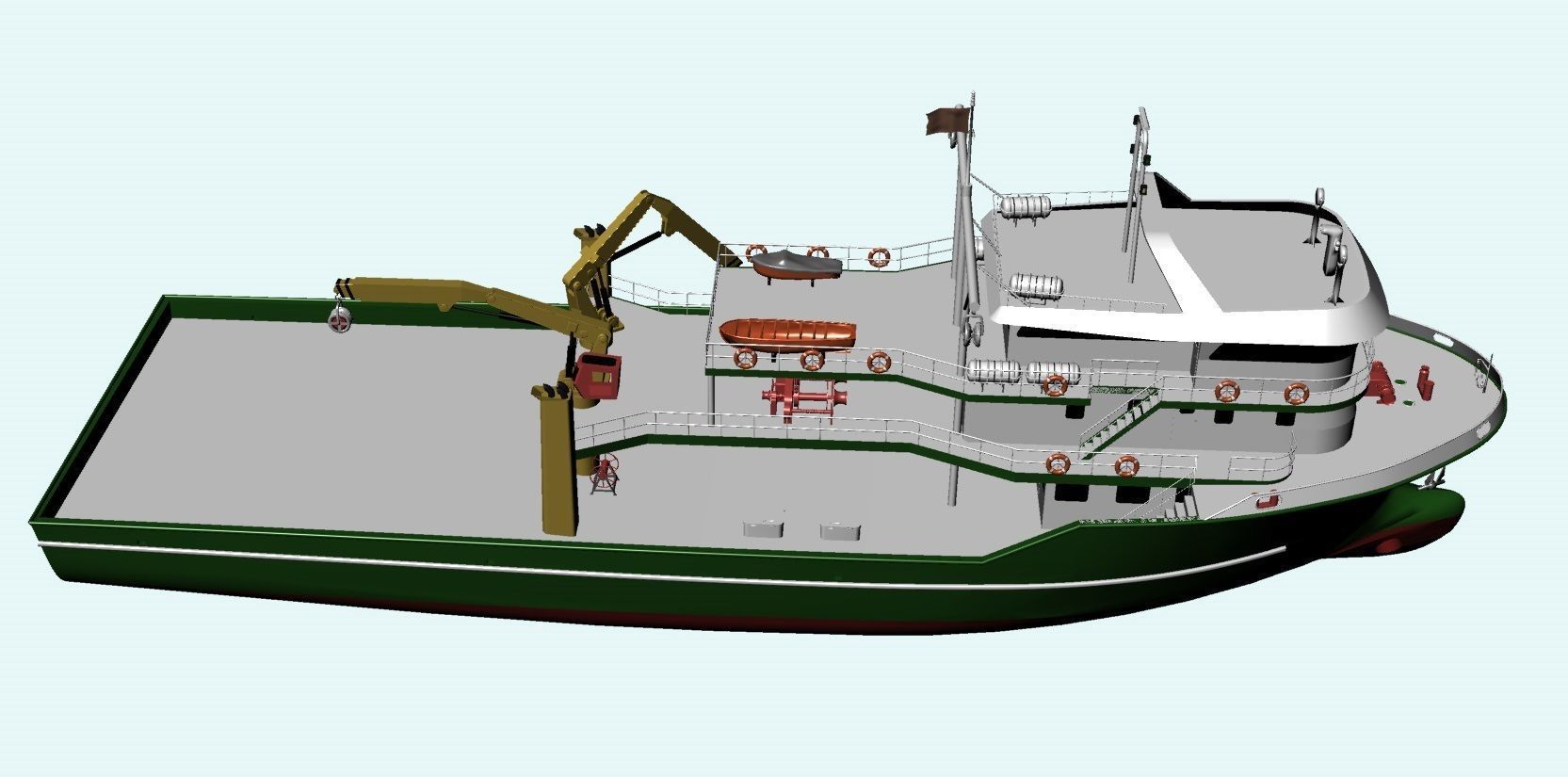 Fishing Vessel 3D model_2