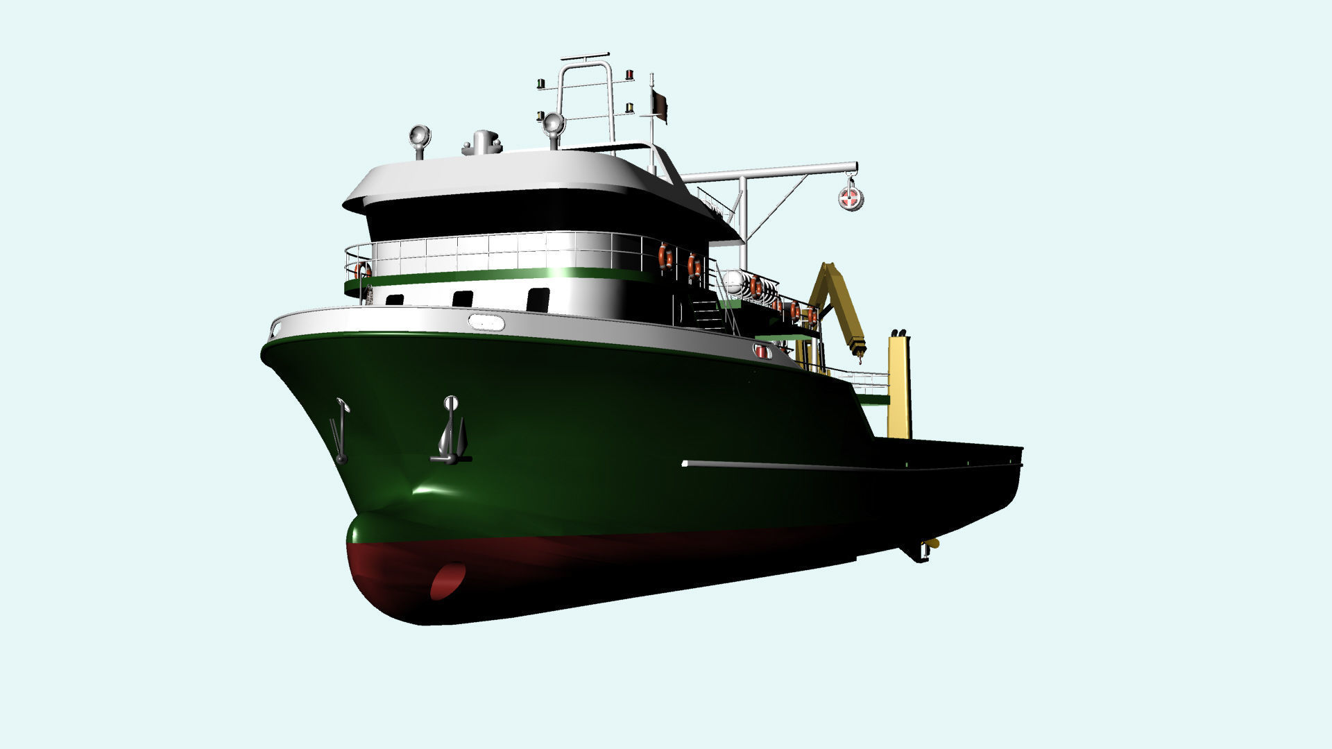 Fishing Vessel 3D model_5
