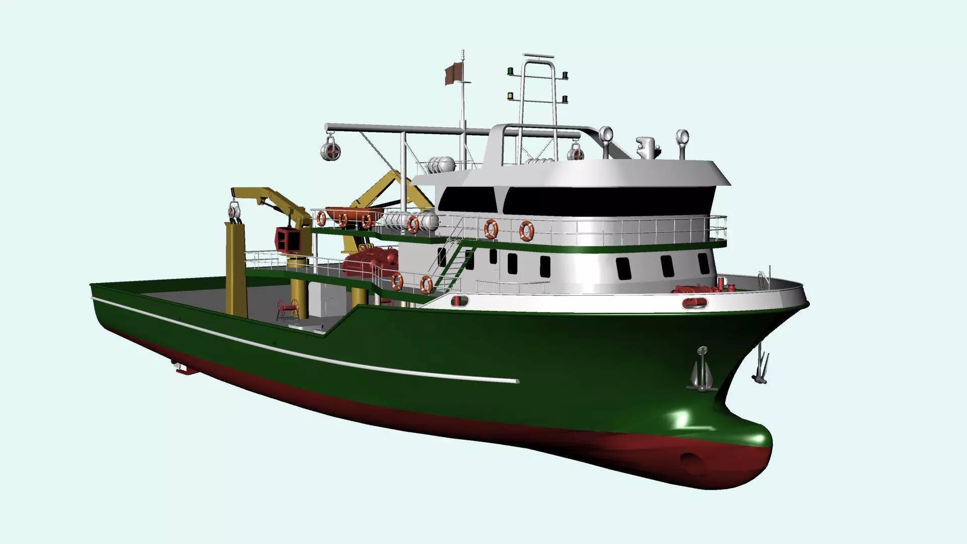Fishing Vessel 3D model_0