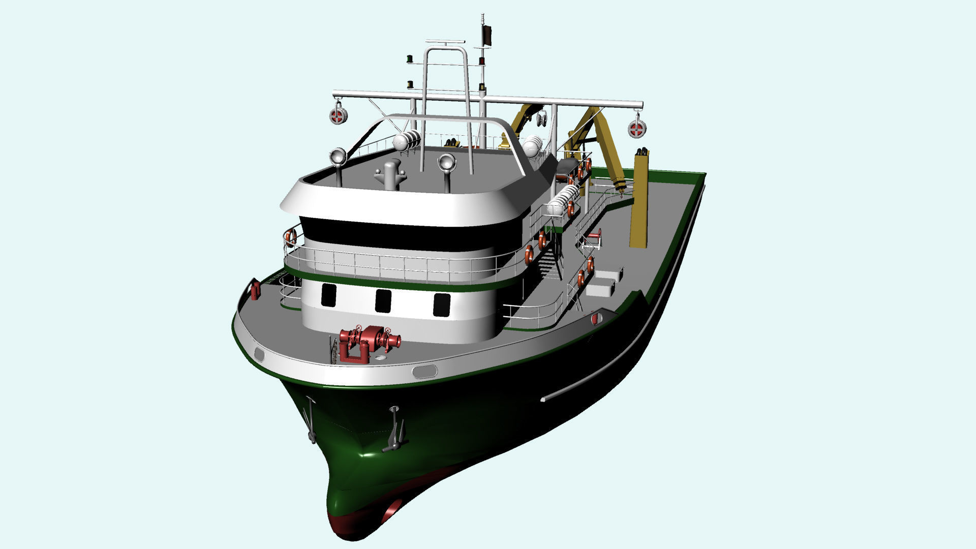 Fishing Vessel 3D model_6
