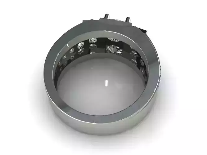 3DM Square Diamond Ring 3D print model