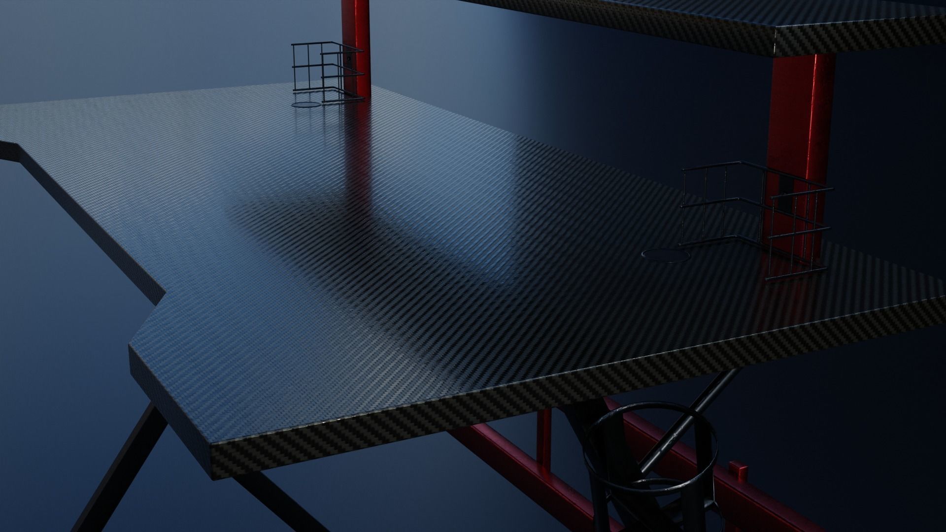 Gaming Desk Free 3D model_1