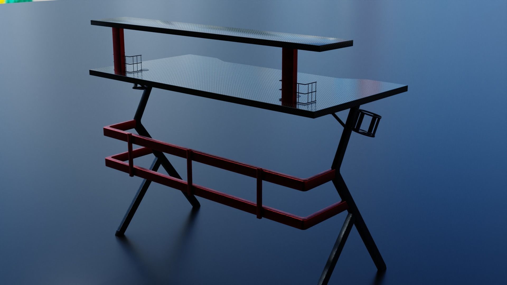 Gaming Desk Free 3D model_2