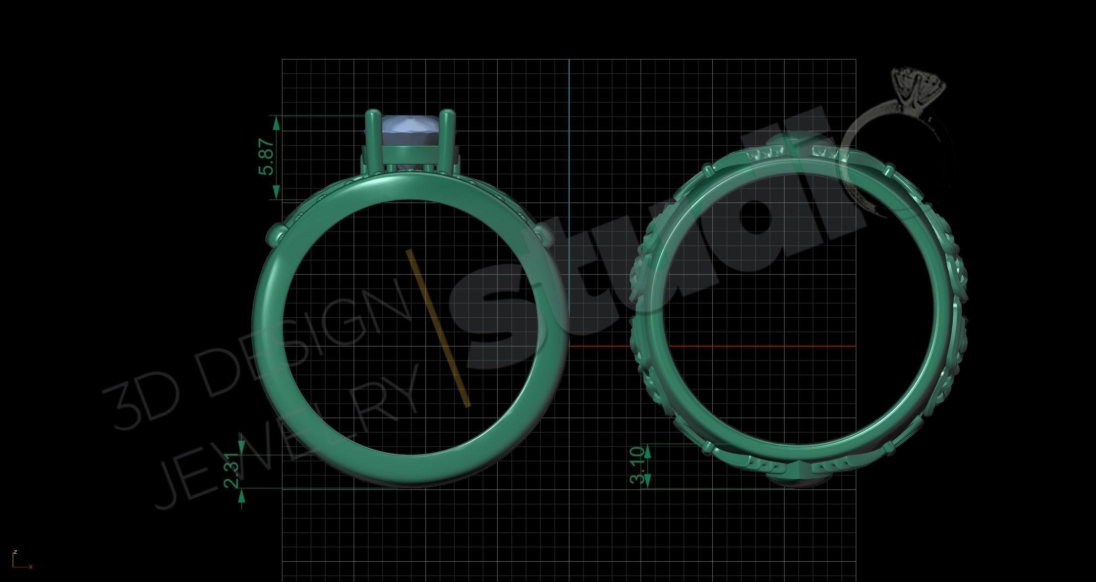 Celtic ring for women and men 3d design model 3D print model_4