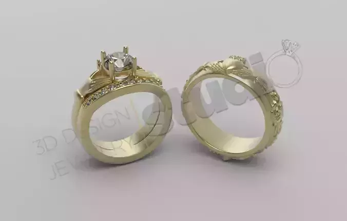 Celtic ring for women and men 3d design model