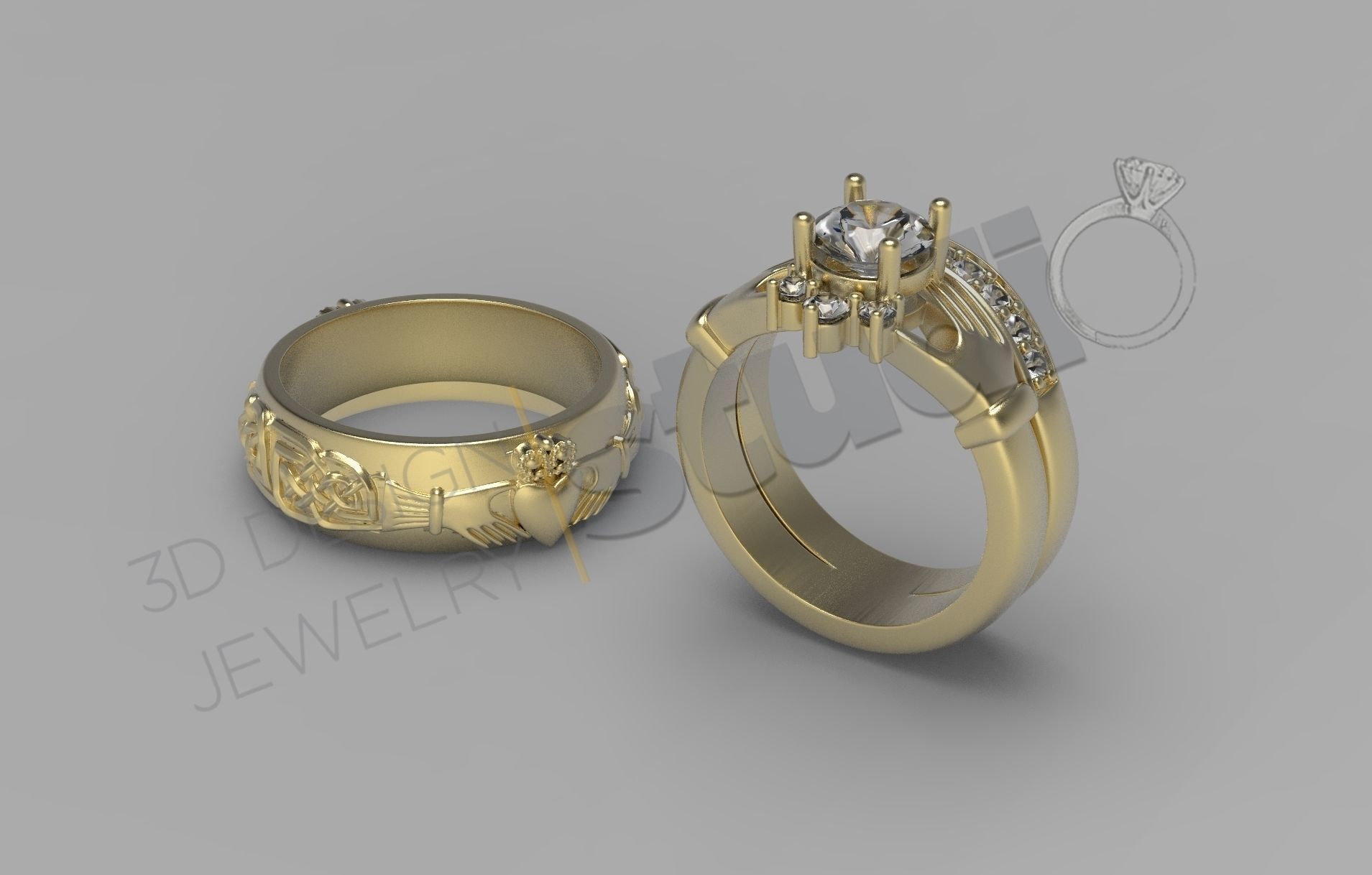 Celtic ring for women and men 3d design model 3D print model_2