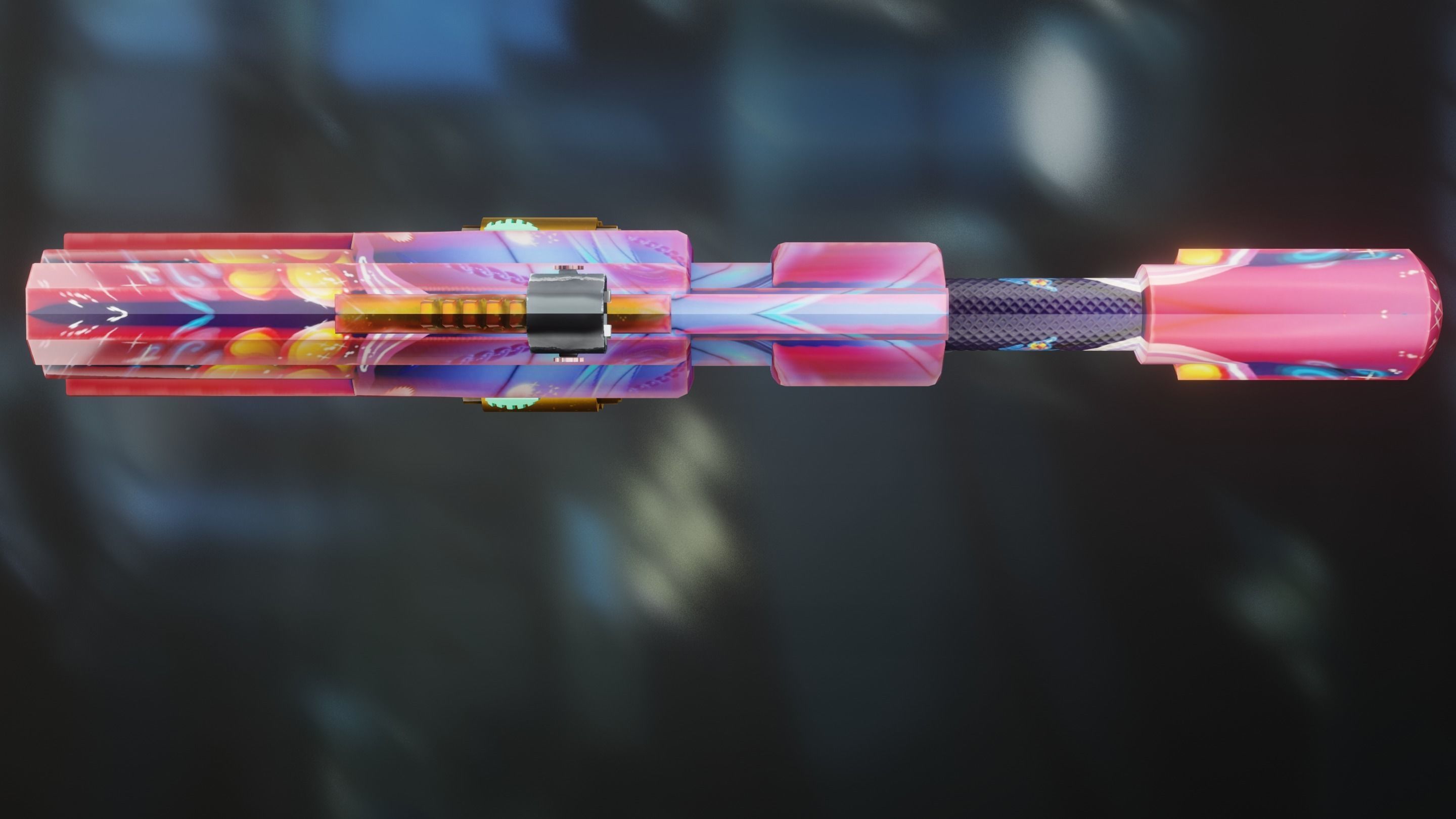 sci-fi gun low poly Free low-poly 3D model_4