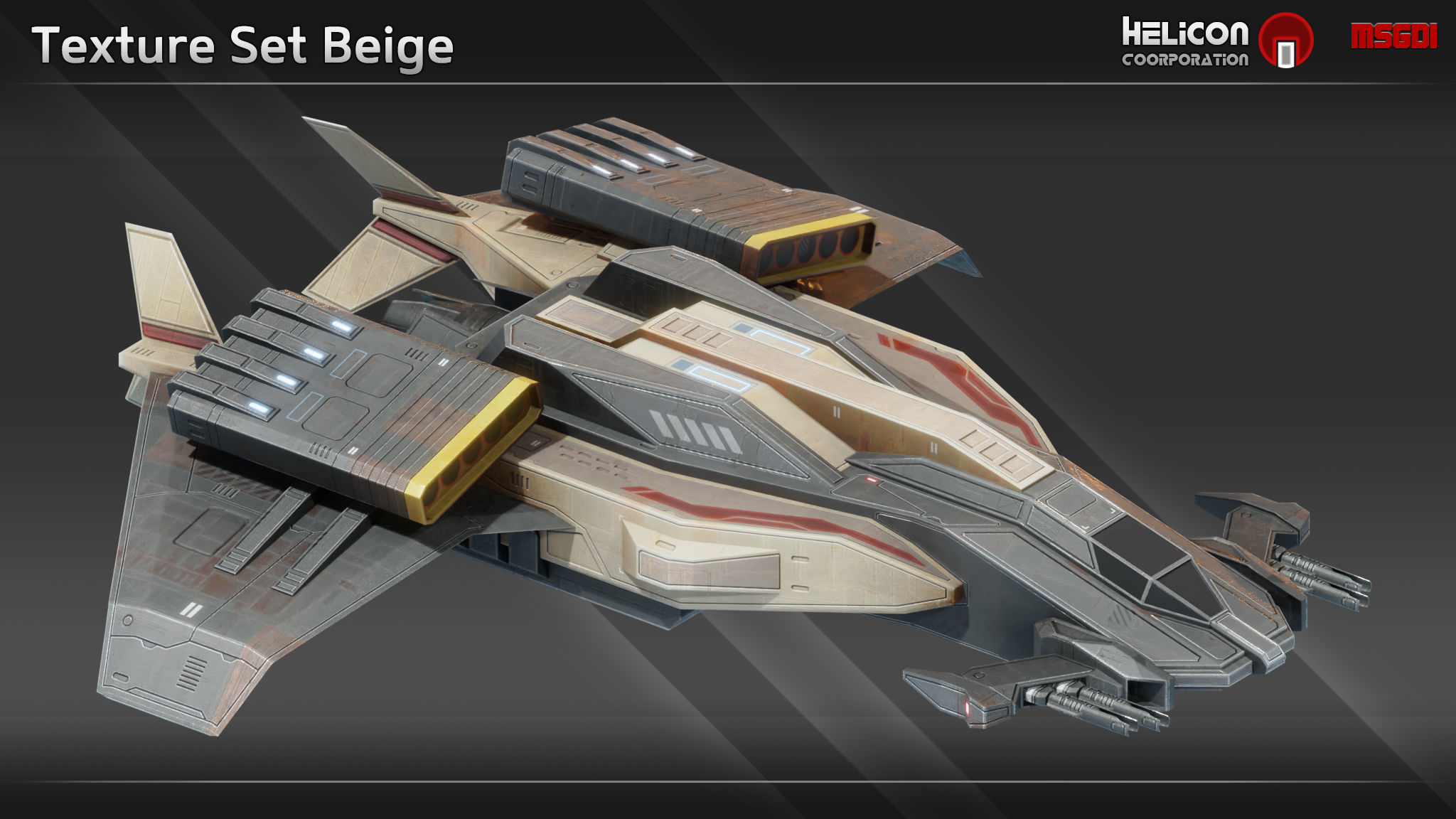 HB22 Class Bomber Low-poly 3D model_6