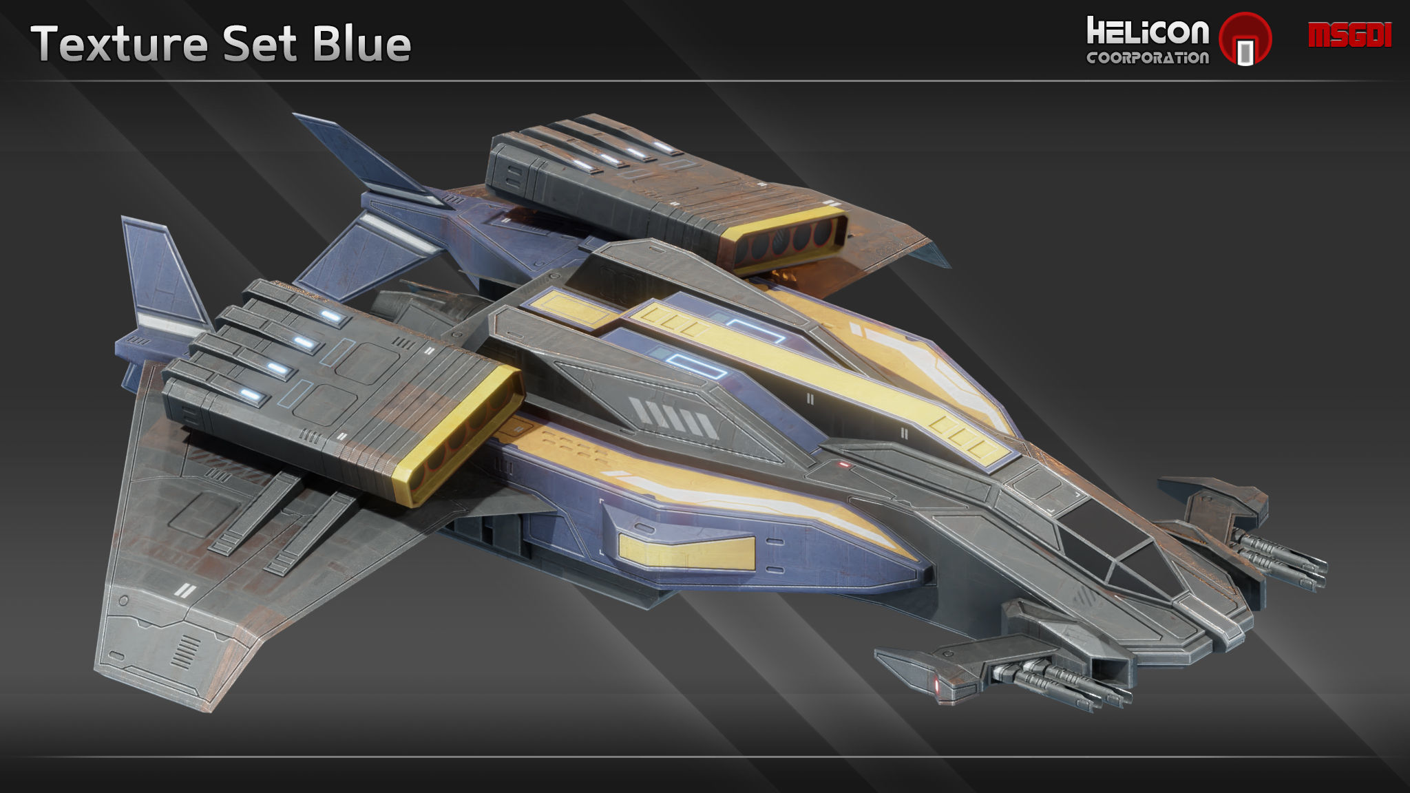 HB22 Class Bomber Low-poly 3D model_8