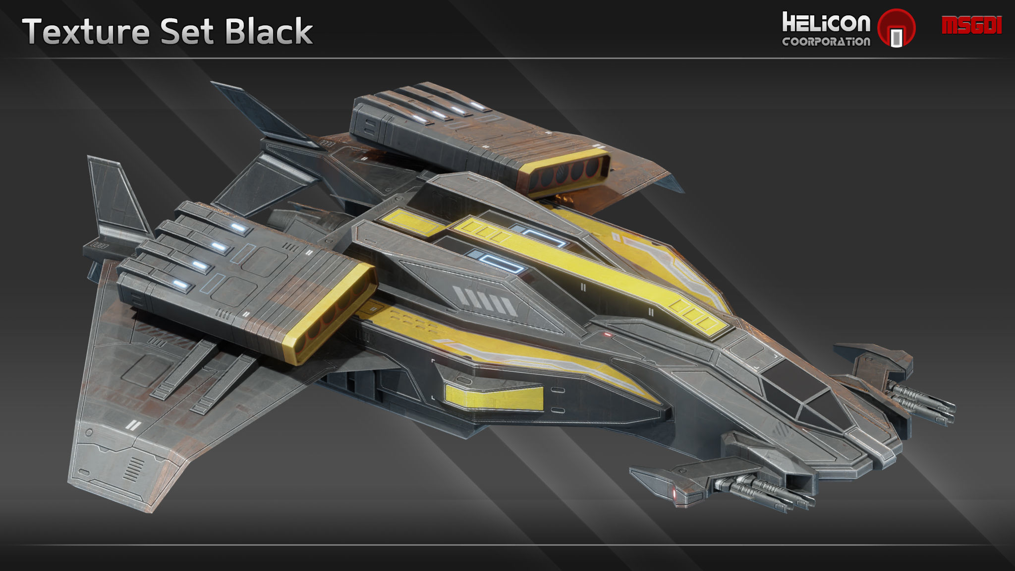 HB22 Class Bomber Low-poly 3D model_7