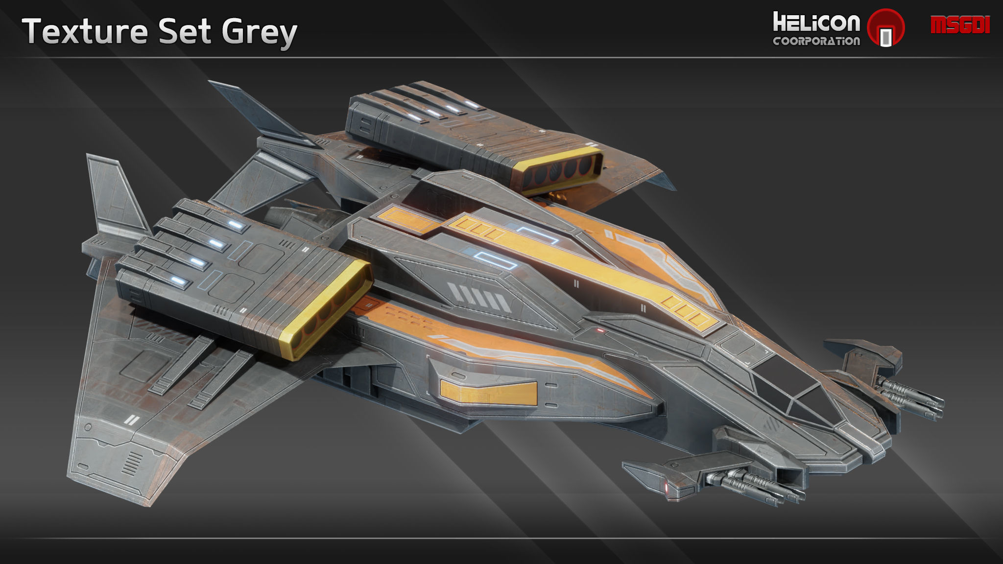 HB22 Class Bomber Low-poly 3D model_10