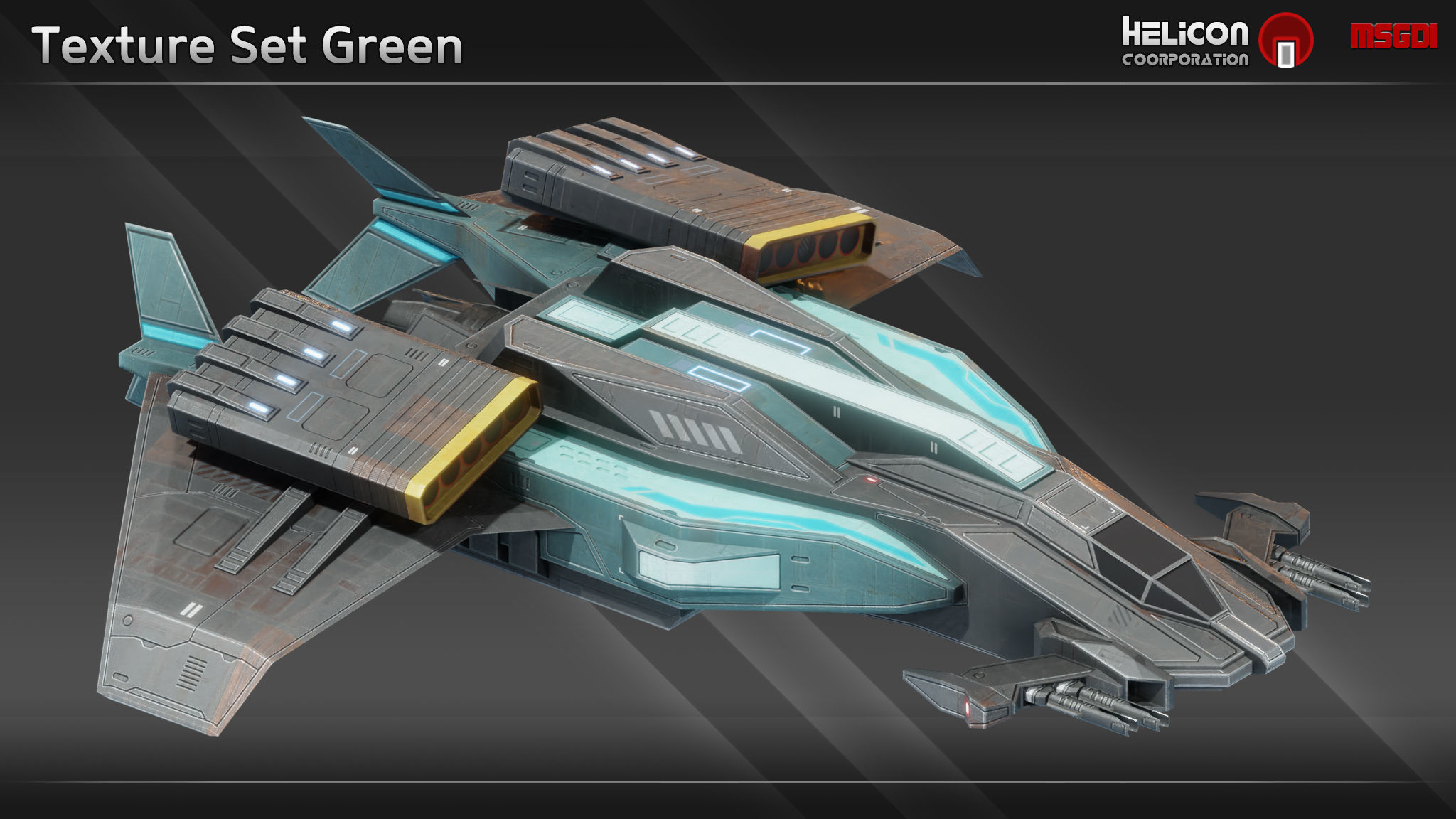 HB22 Class Bomber Low-poly 3D model_9