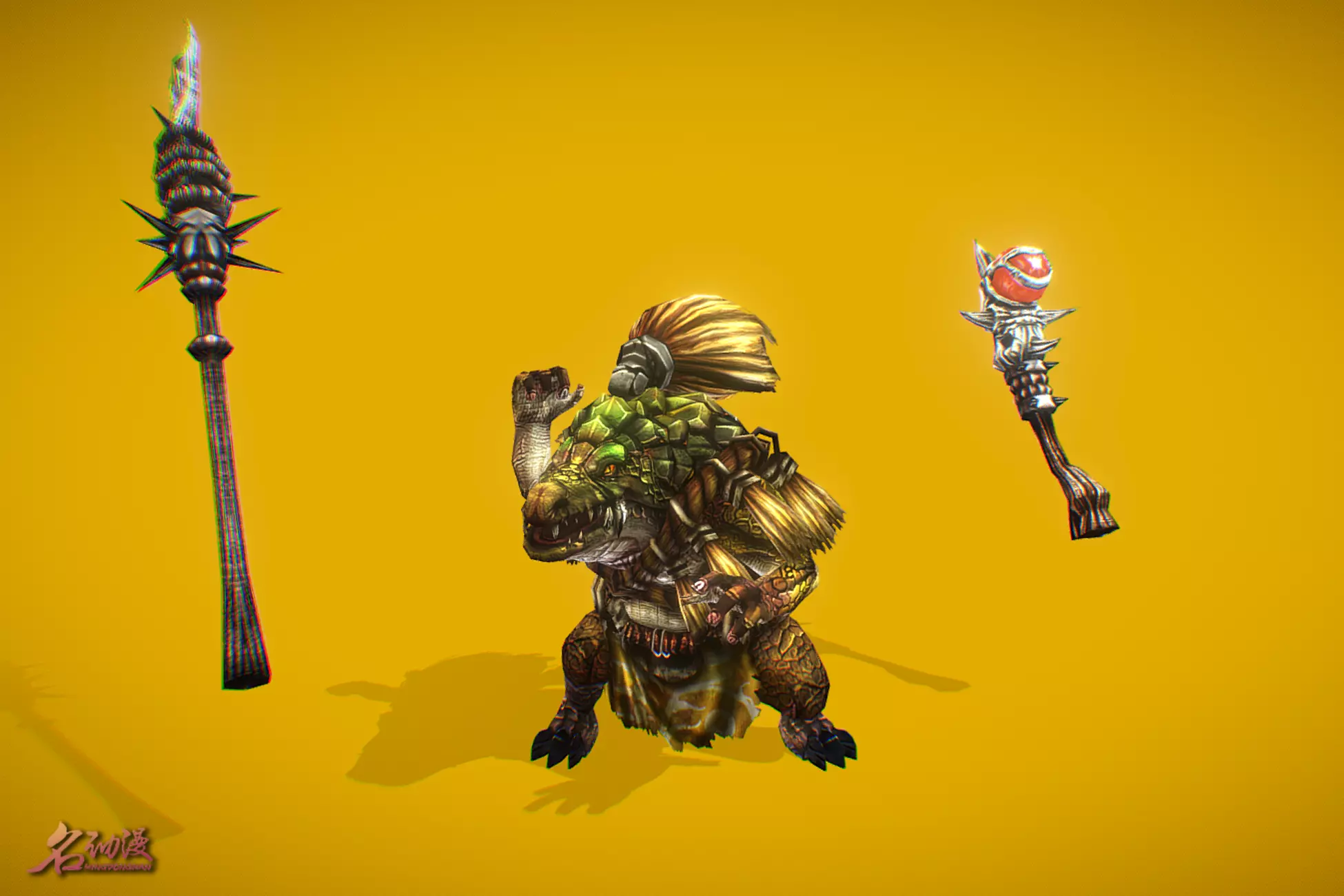 RPG Crocodile Man 5 Low-poly 3D model