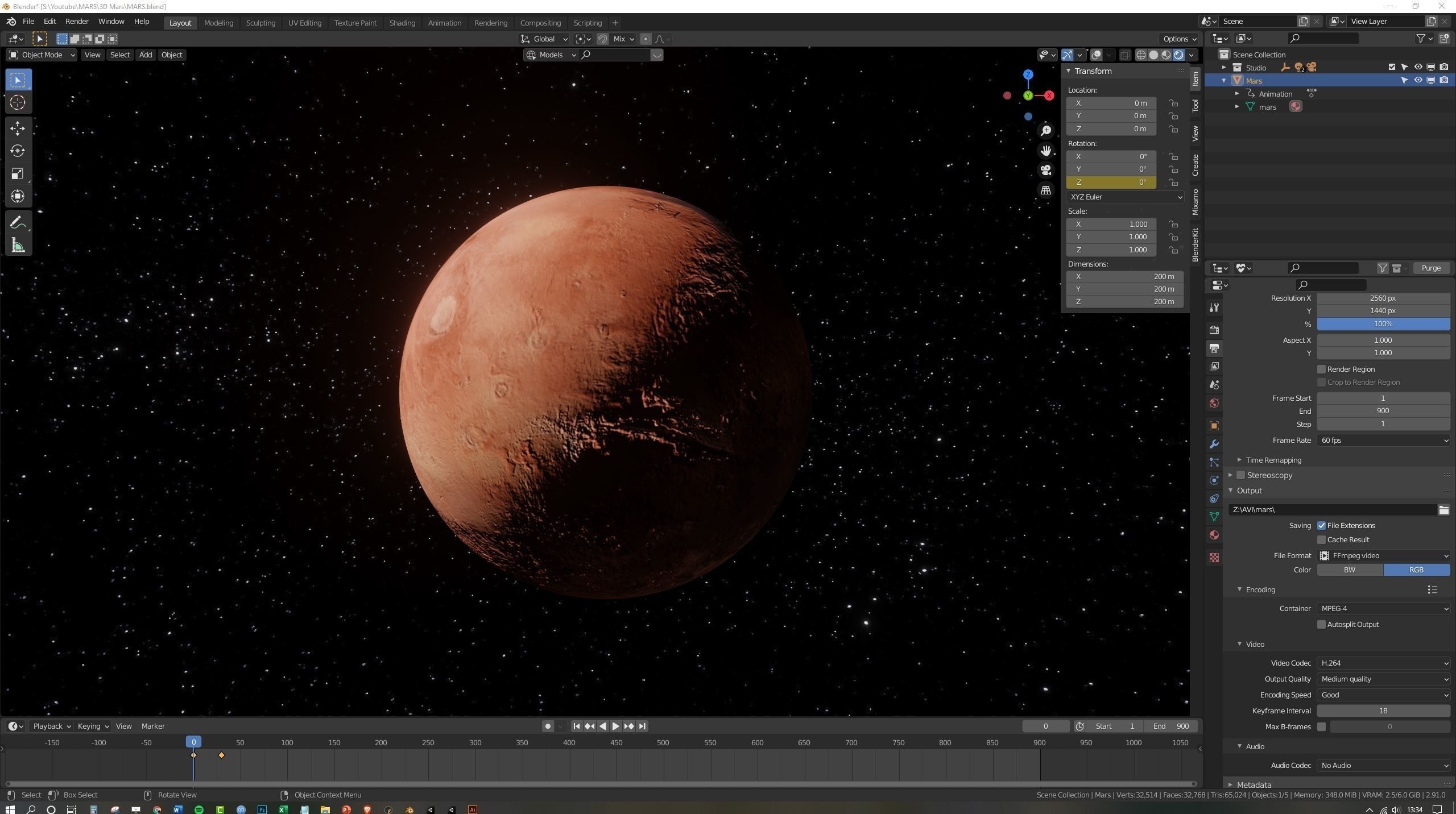 Mars red planet - 8k textures Low-poly 3D model_2