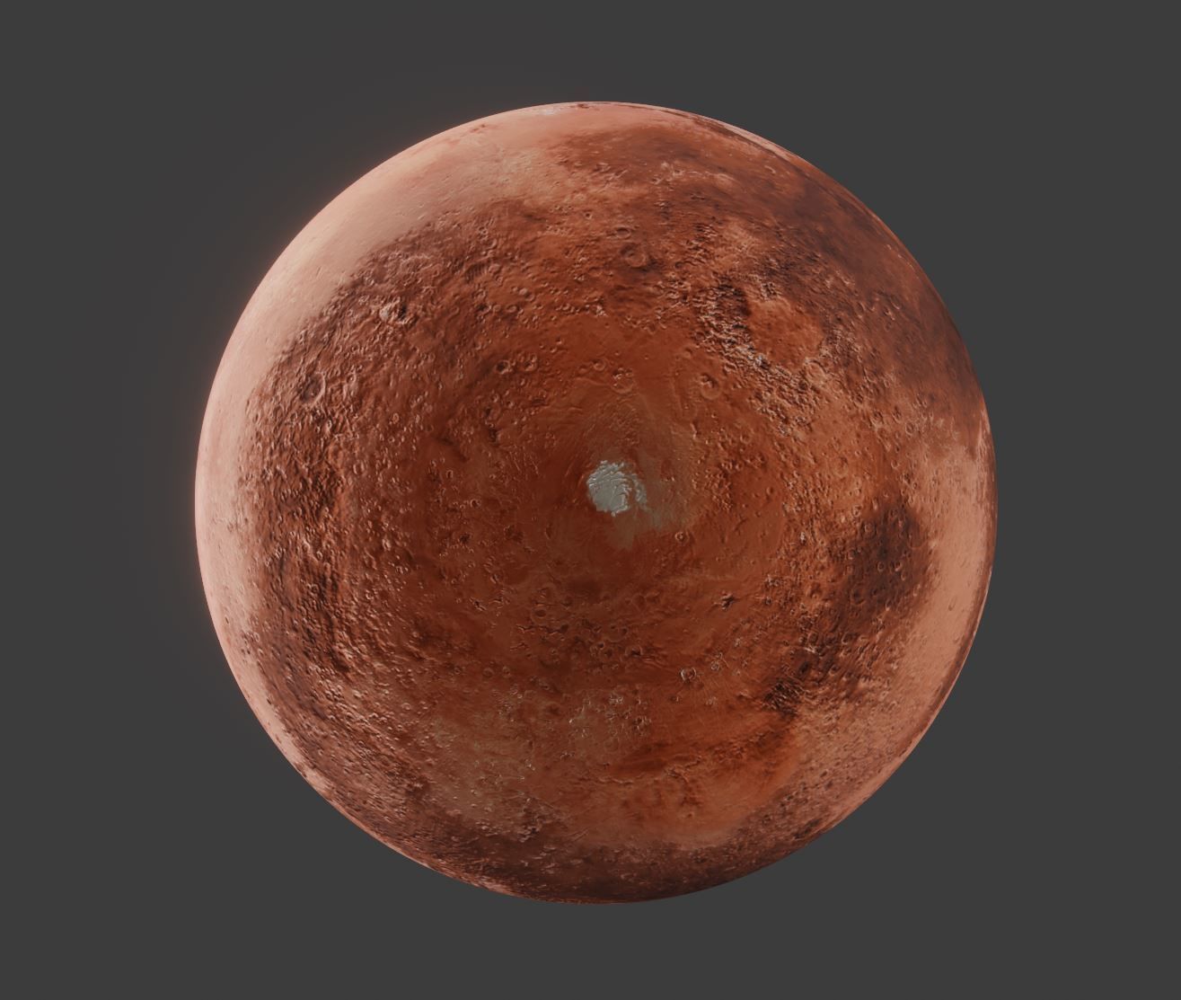 Mars red planet - 8k textures Low-poly 3D model_10