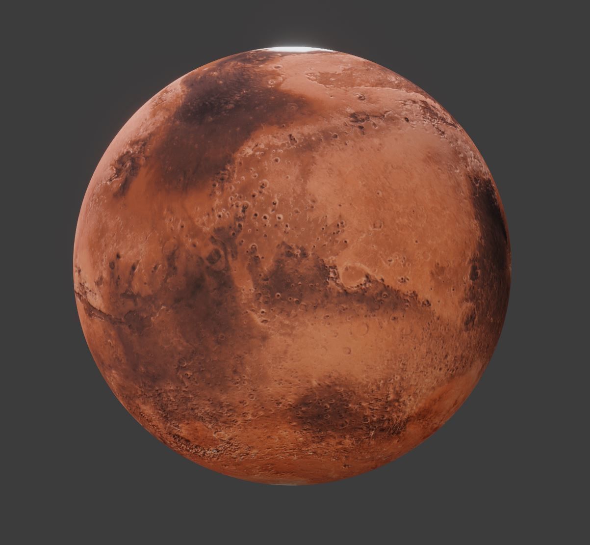 Mars red planet - 8k textures Low-poly 3D model_7