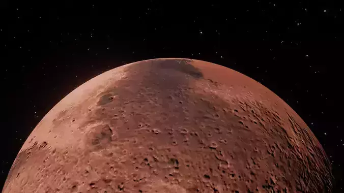 Mars red planet - 8k textures Low-poly 3D model