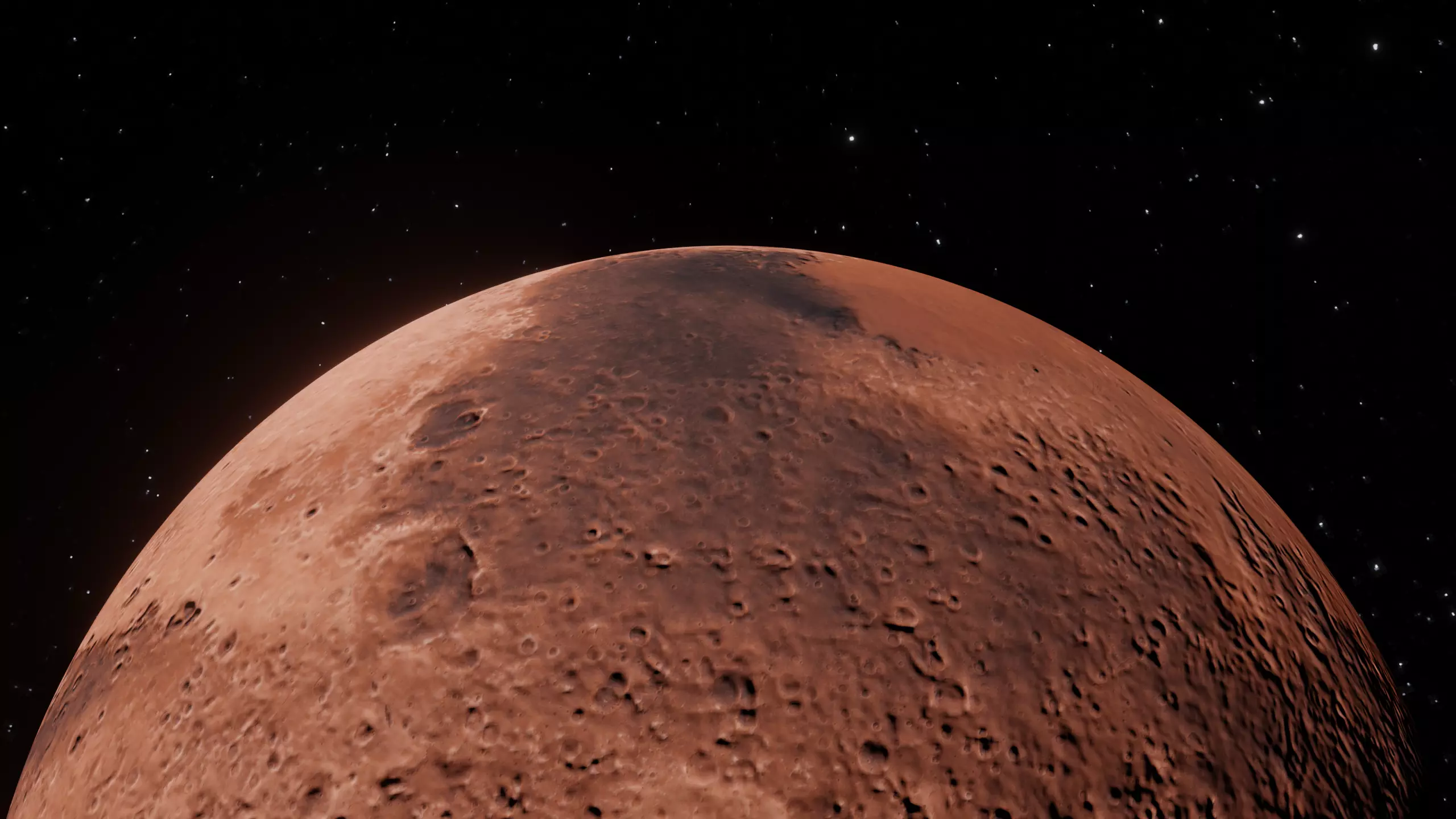 Mars red planet - 8k textures Low-poly 3D model_0