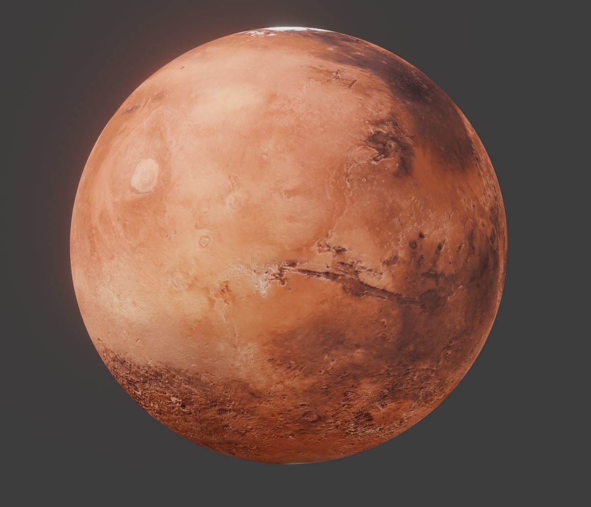 Mars red planet - 8k textures Low-poly 3D model_6