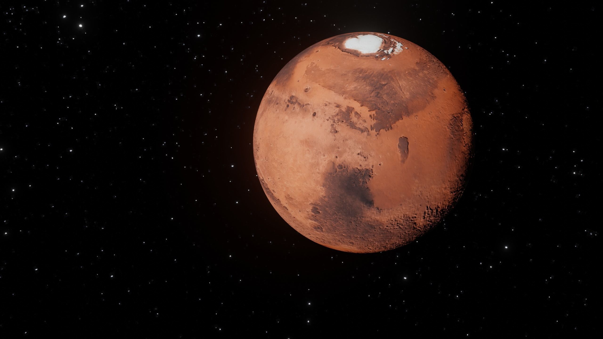 Mars red planet - 8k textures Low-poly 3D model_3