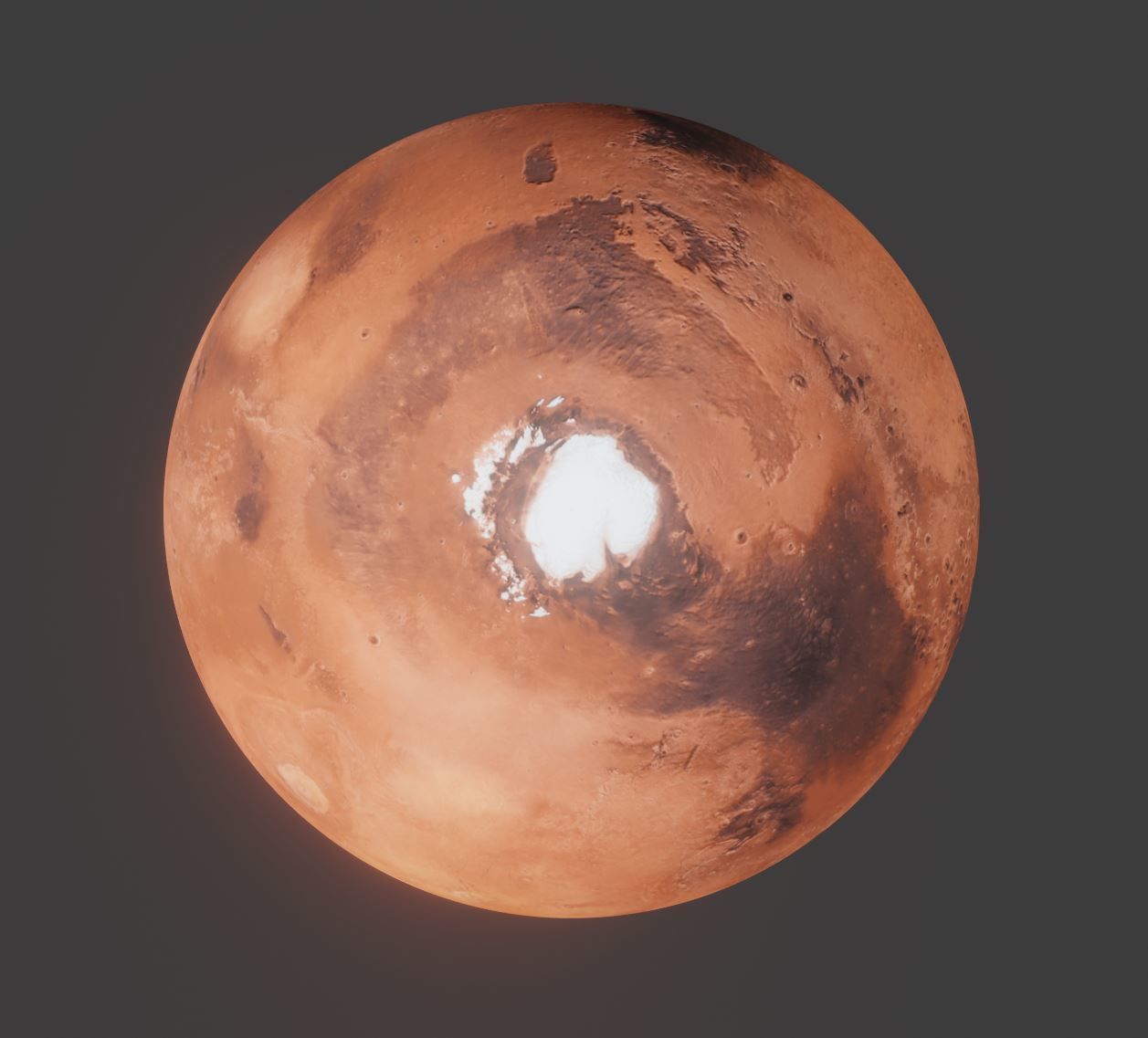Mars red planet - 8k textures Low-poly 3D model_13