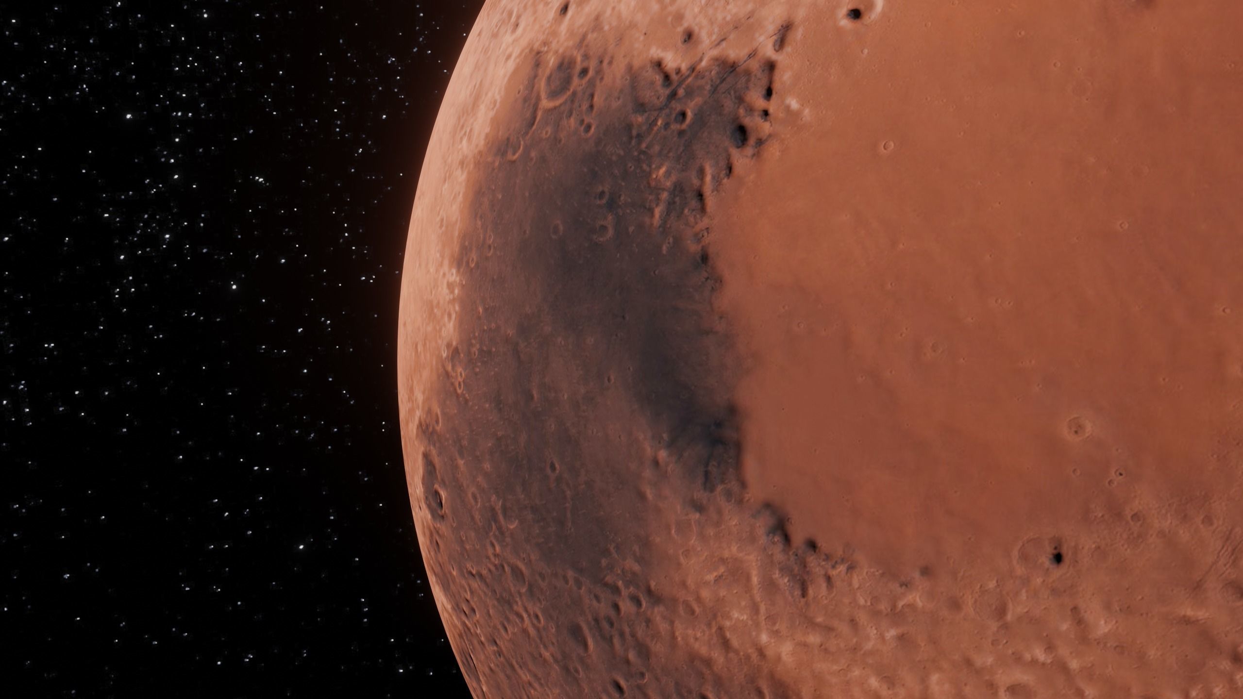 Mars red planet - 8k textures Low-poly 3D model_4