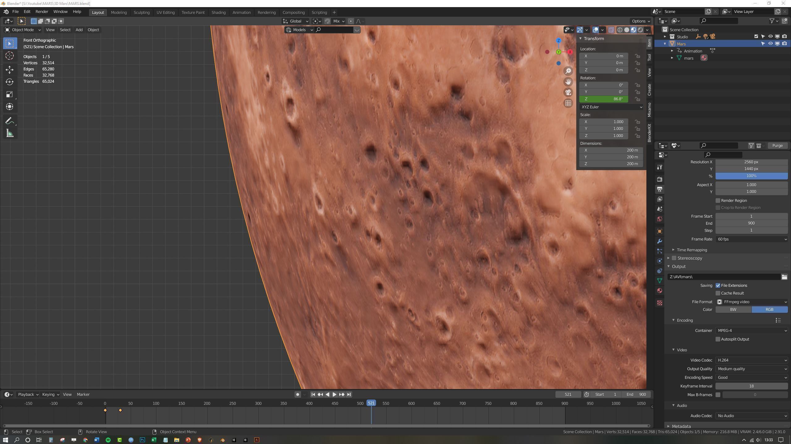 Mars red planet - 8k textures Low-poly 3D model_11