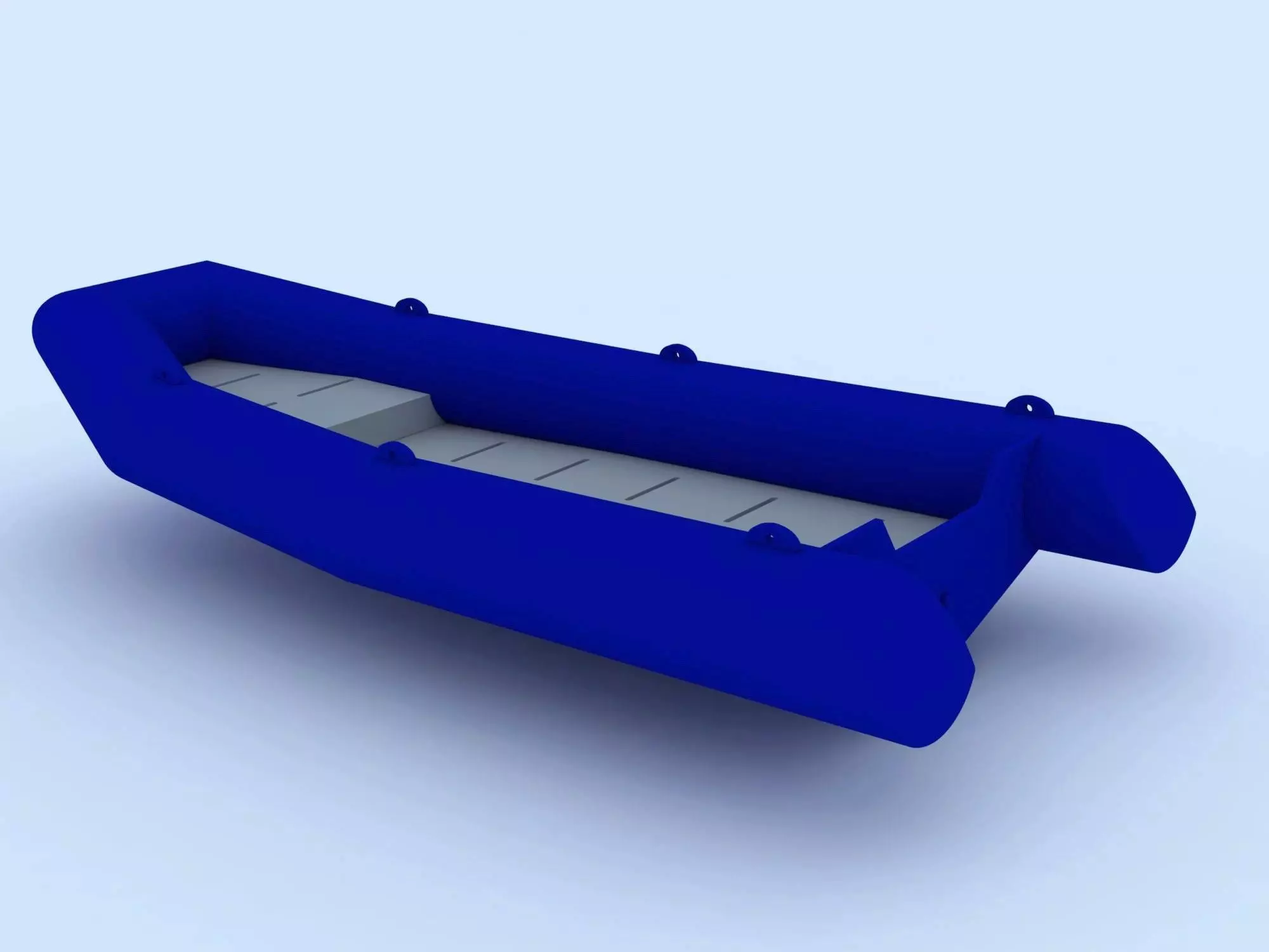 Inflatable boat 3D model_0