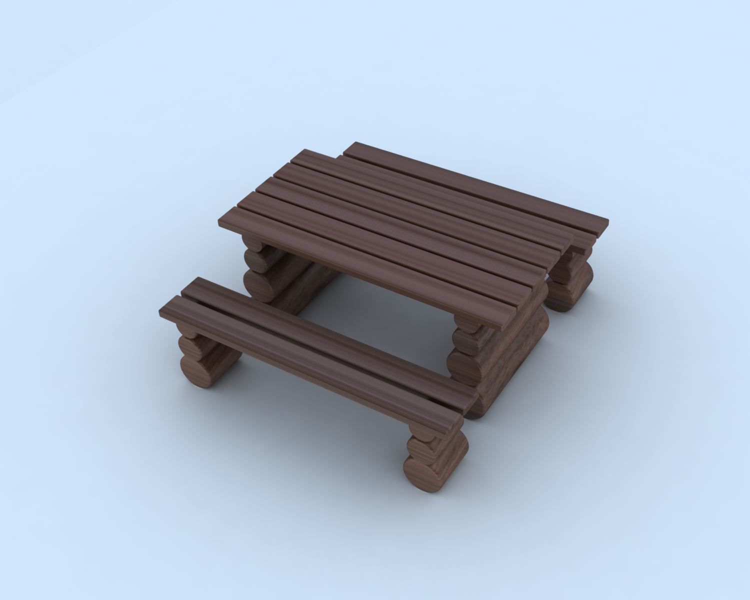 Picnic Table 3D model_1