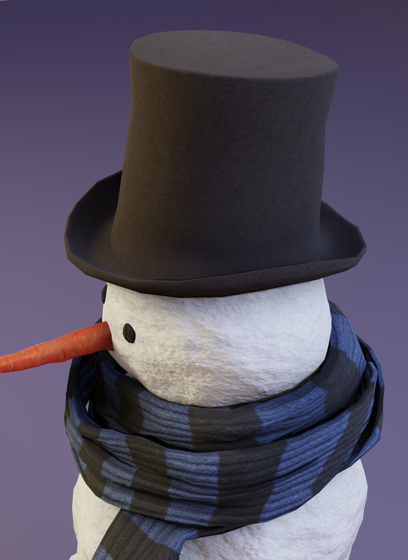 Snowman Realistic 3D Model Low-poly 3D model_8