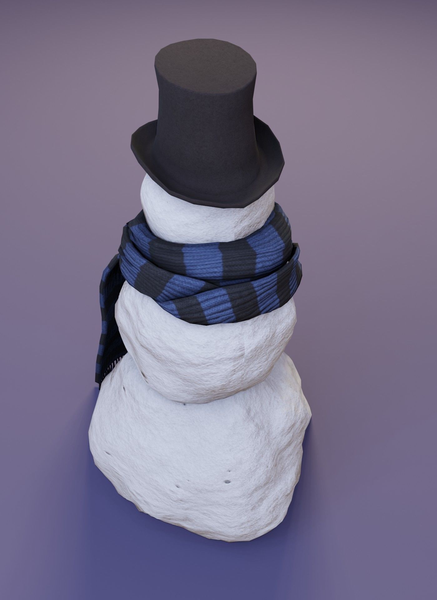 Snowman Realistic 3D Model Low-poly 3D model_19