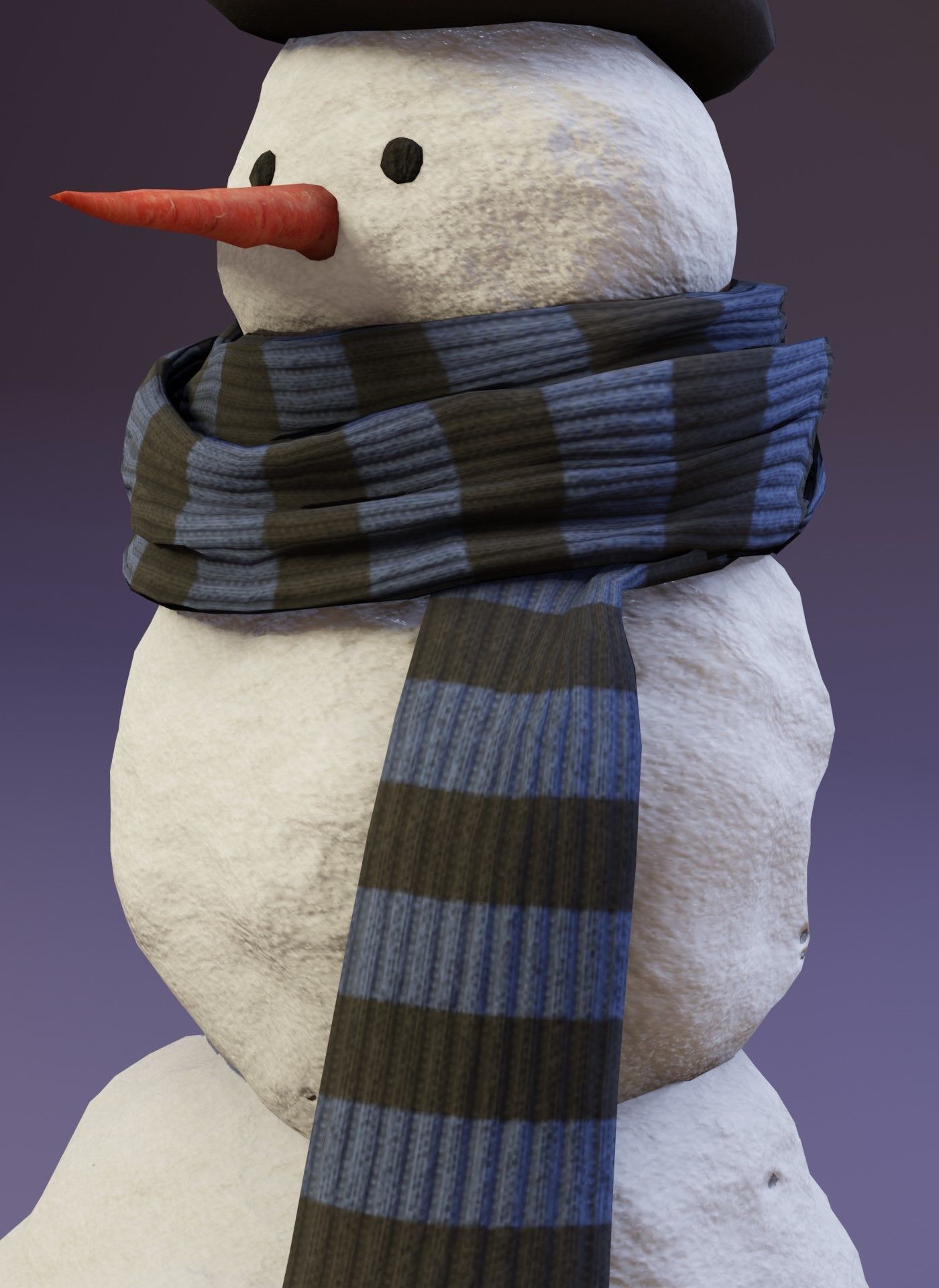 Snowman Realistic 3D Model Low-poly 3D model_14