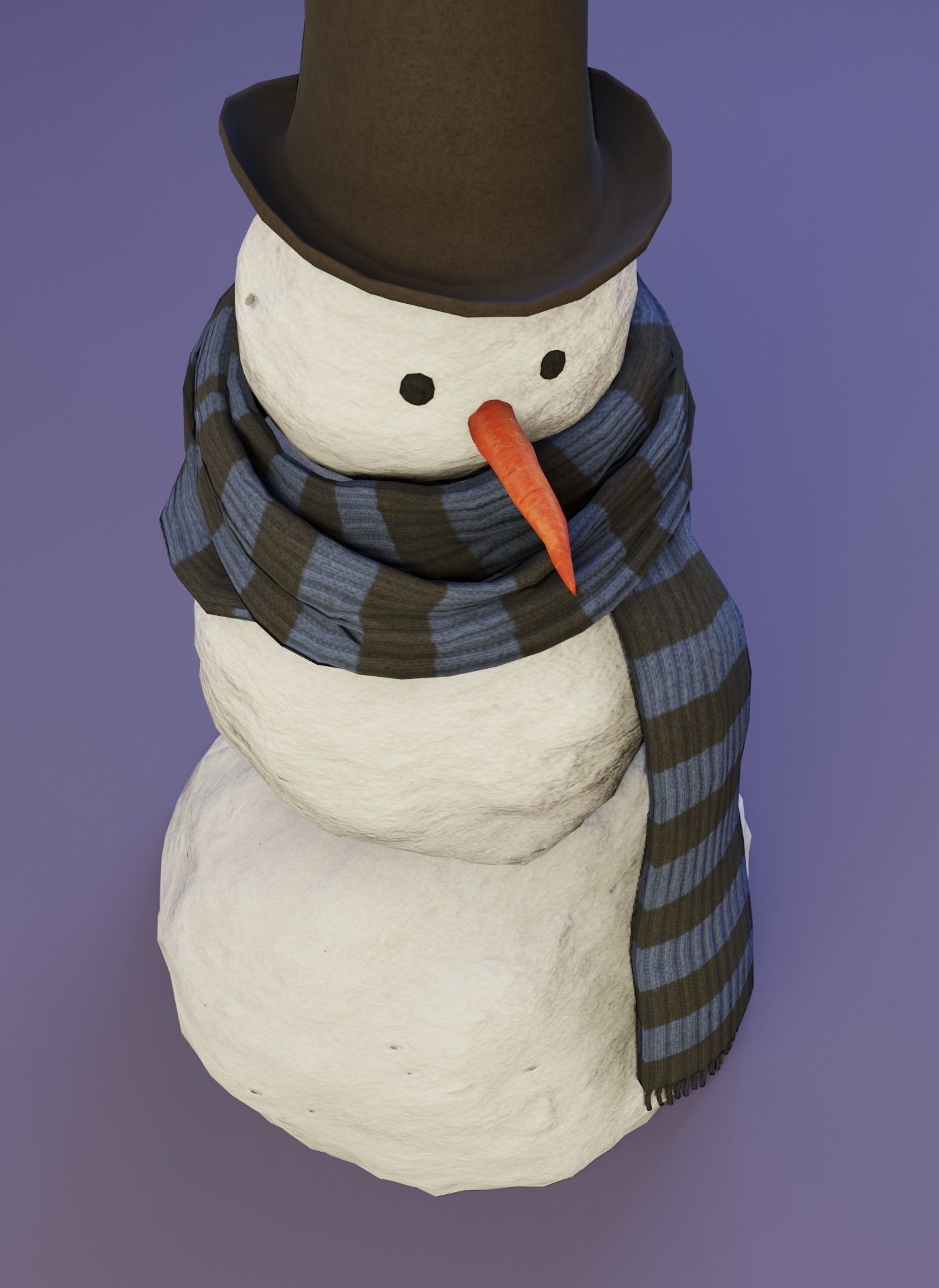 Snowman Realistic 3D Model Low-poly 3D model_20