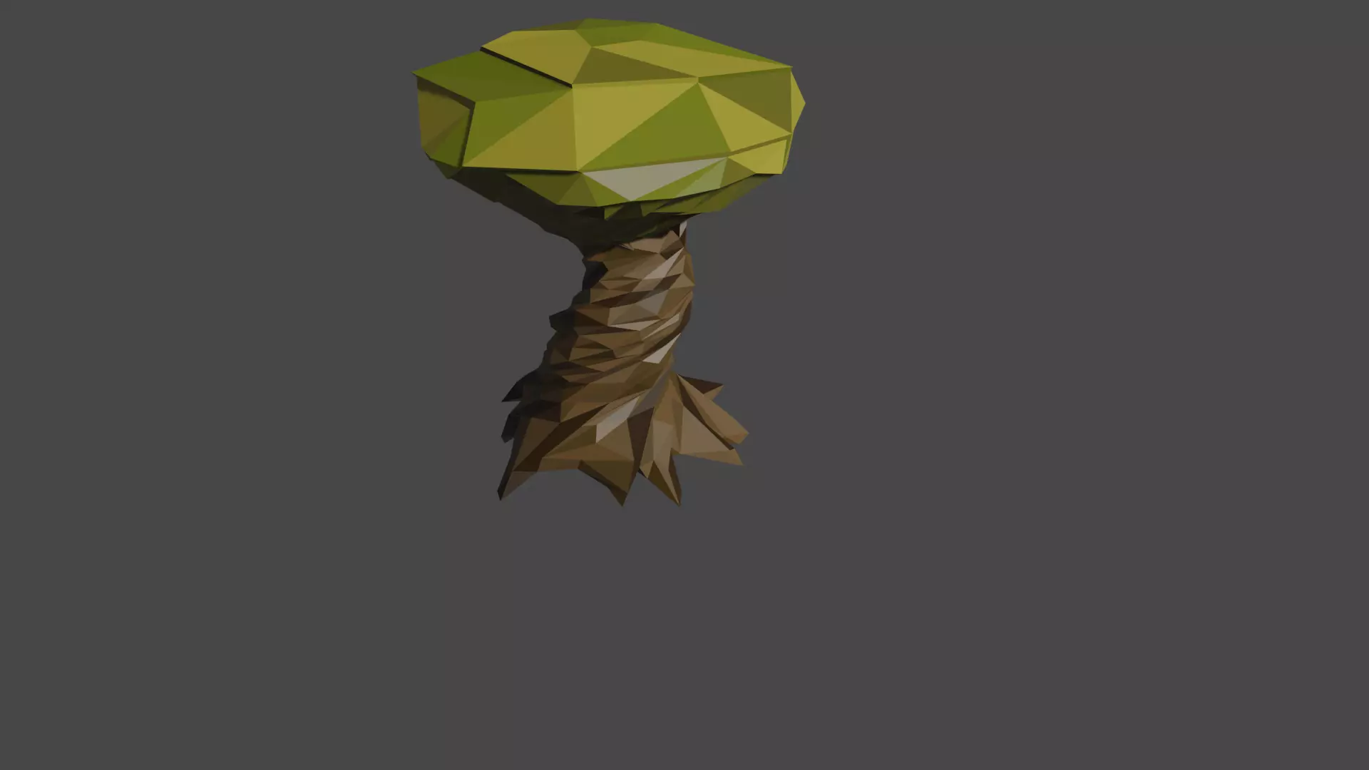 Tree set Low-poly 3D model polygonal Free low-poly 3D model