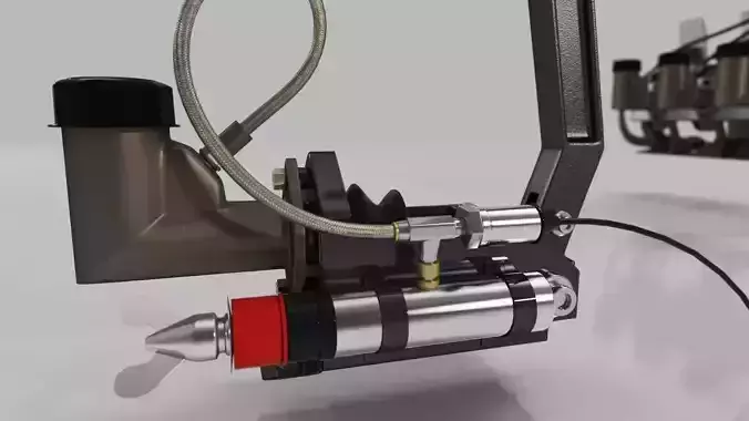 Hydraulic Car Handbrake 3D model