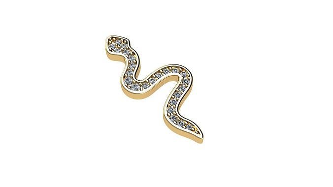 pendant jewelry snake 3D print model