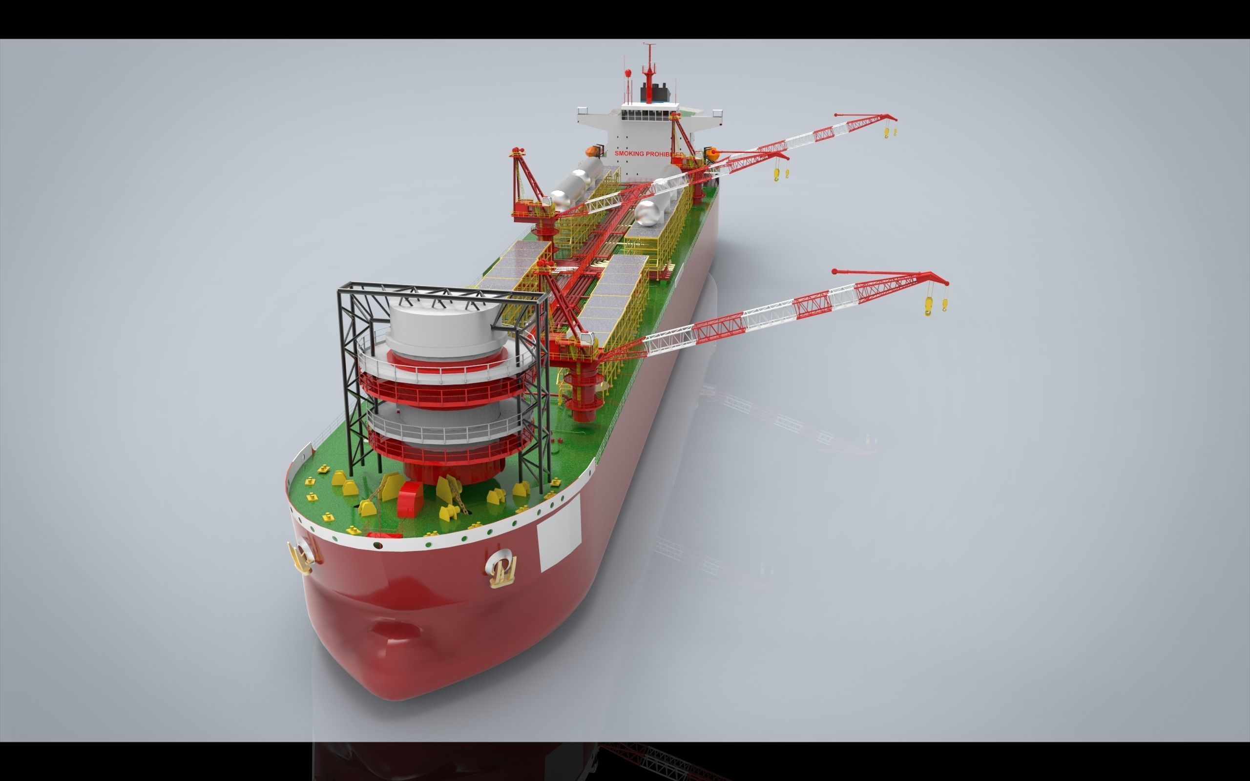 FPSO Vessel Low-poly 3D model_11