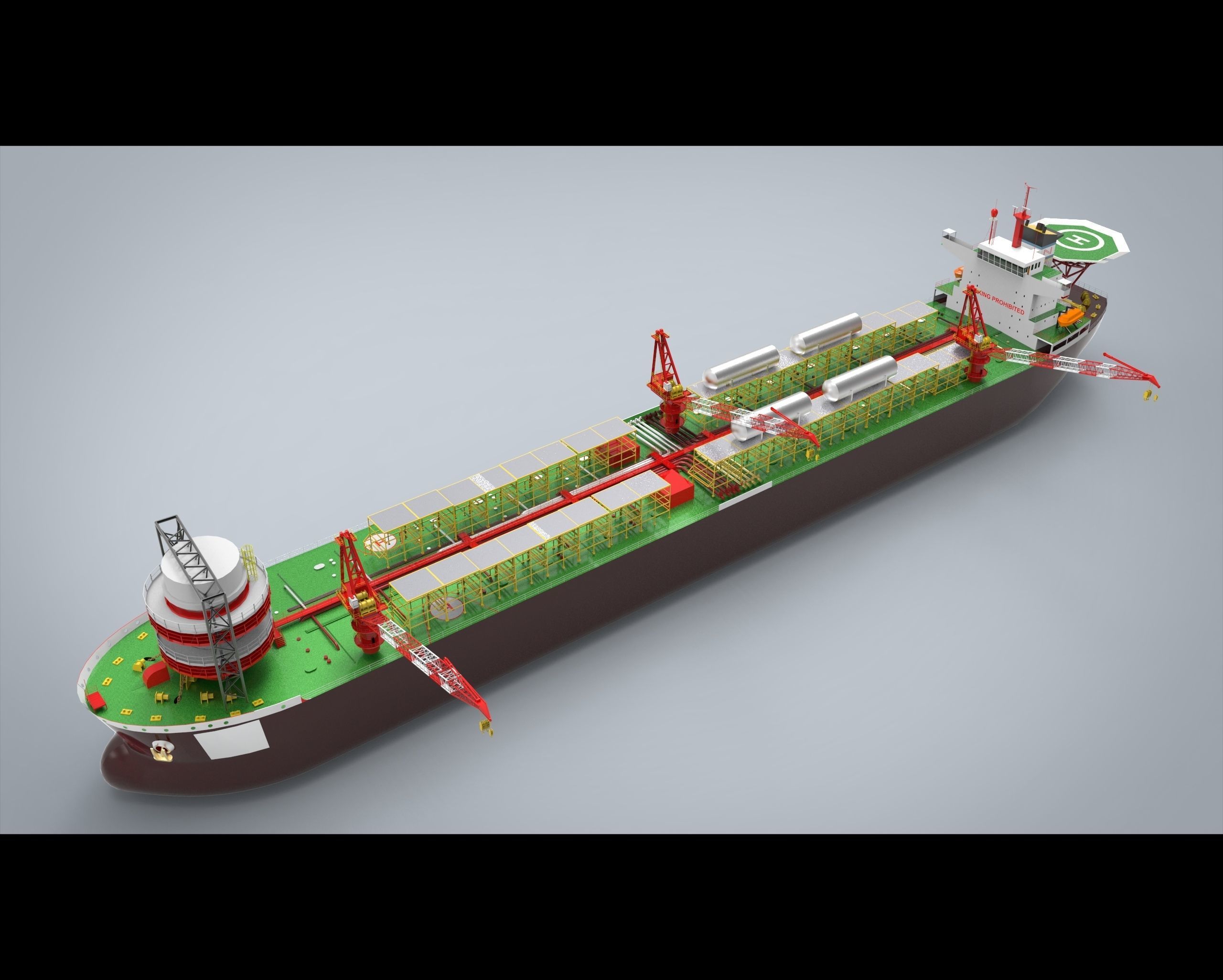 FPSO Vessel Low-poly 3D model_4