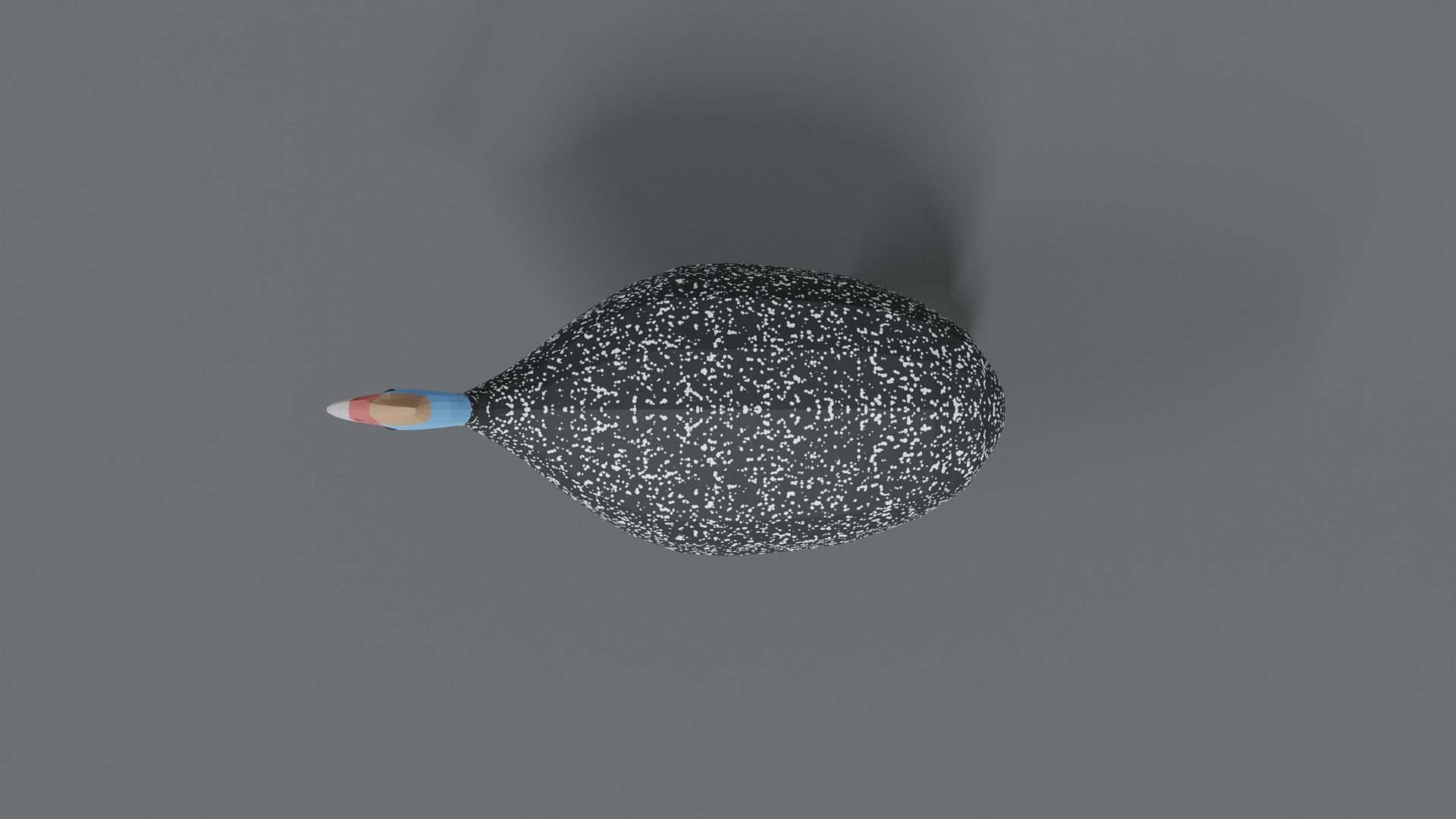 Low Poly Cartoon Helmeted Guineafowl Low-poly 3D model_8