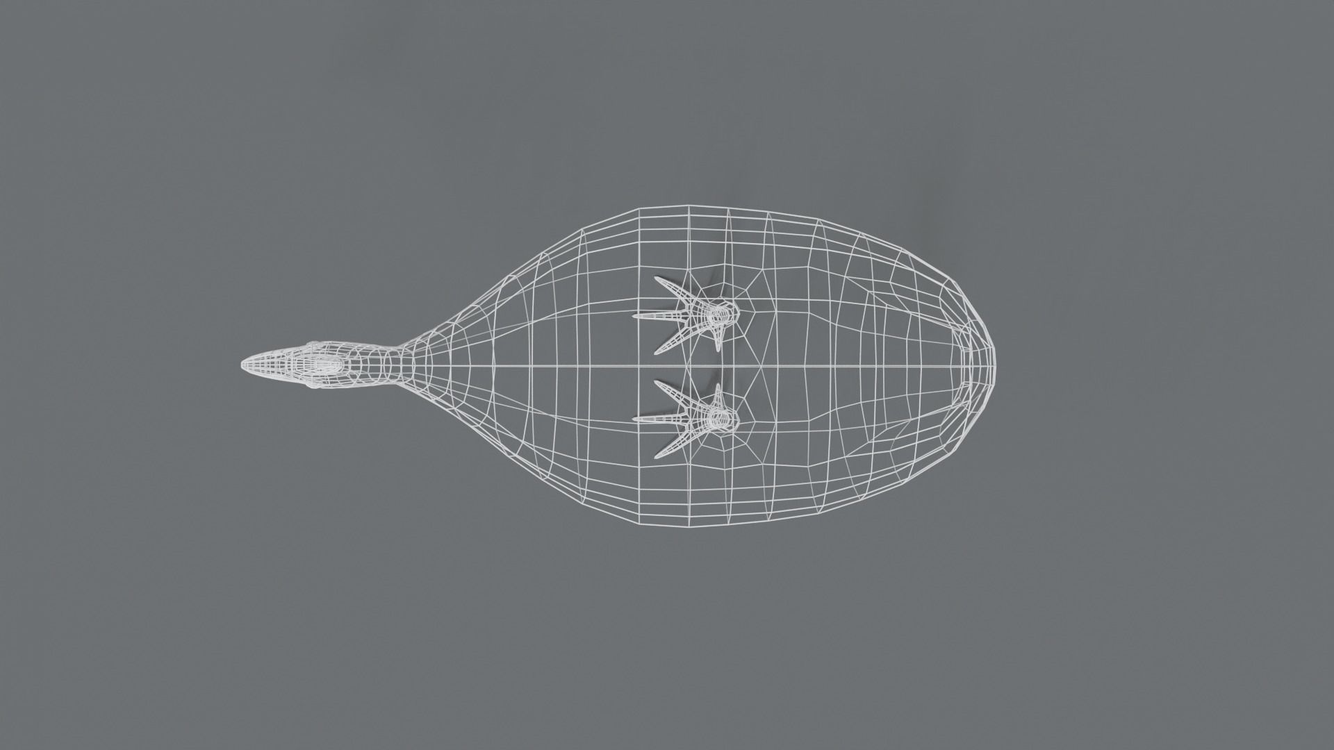 Low Poly Cartoon Helmeted Guineafowl Low-poly 3D model_17