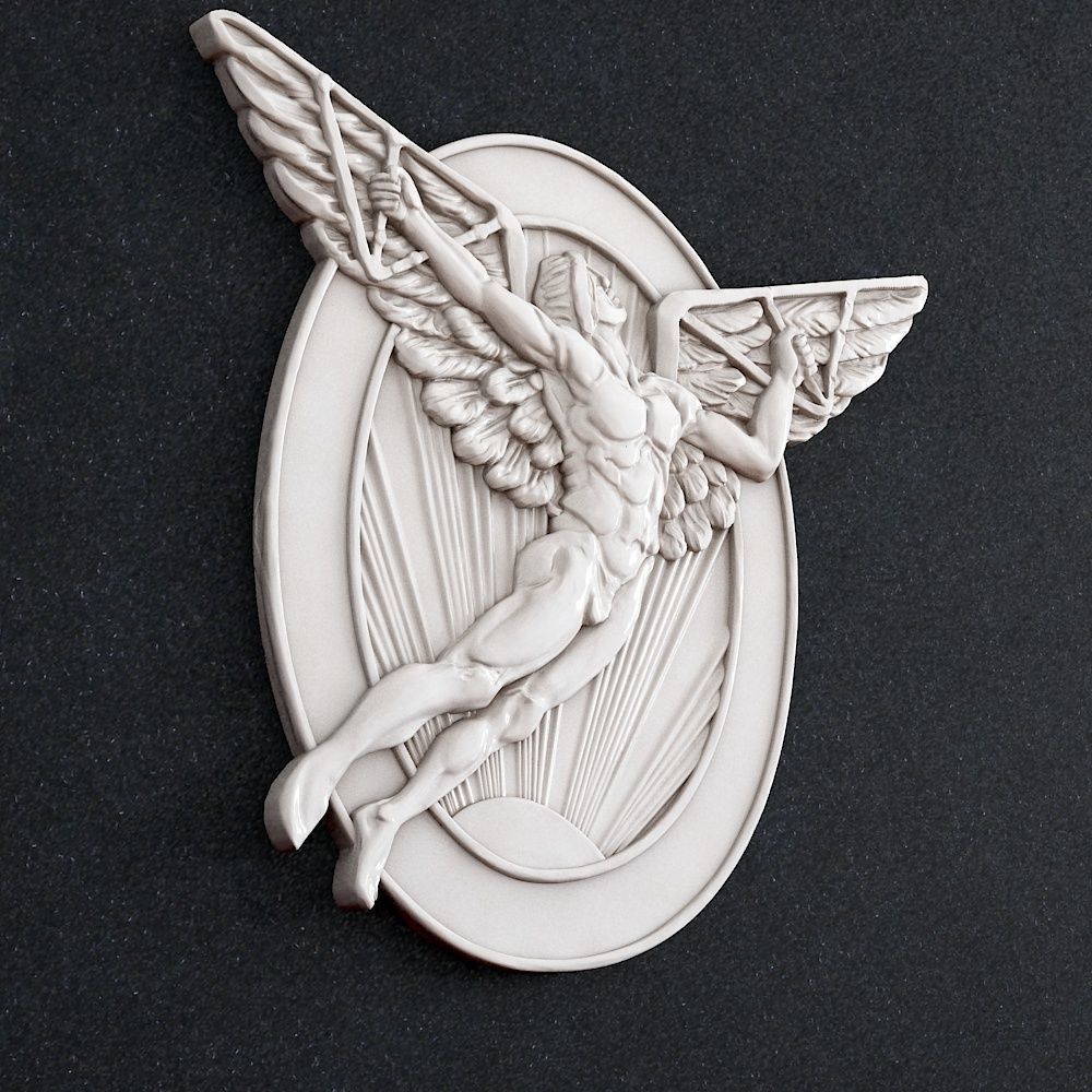 Flying Icarus Angel Man 3D print model_2