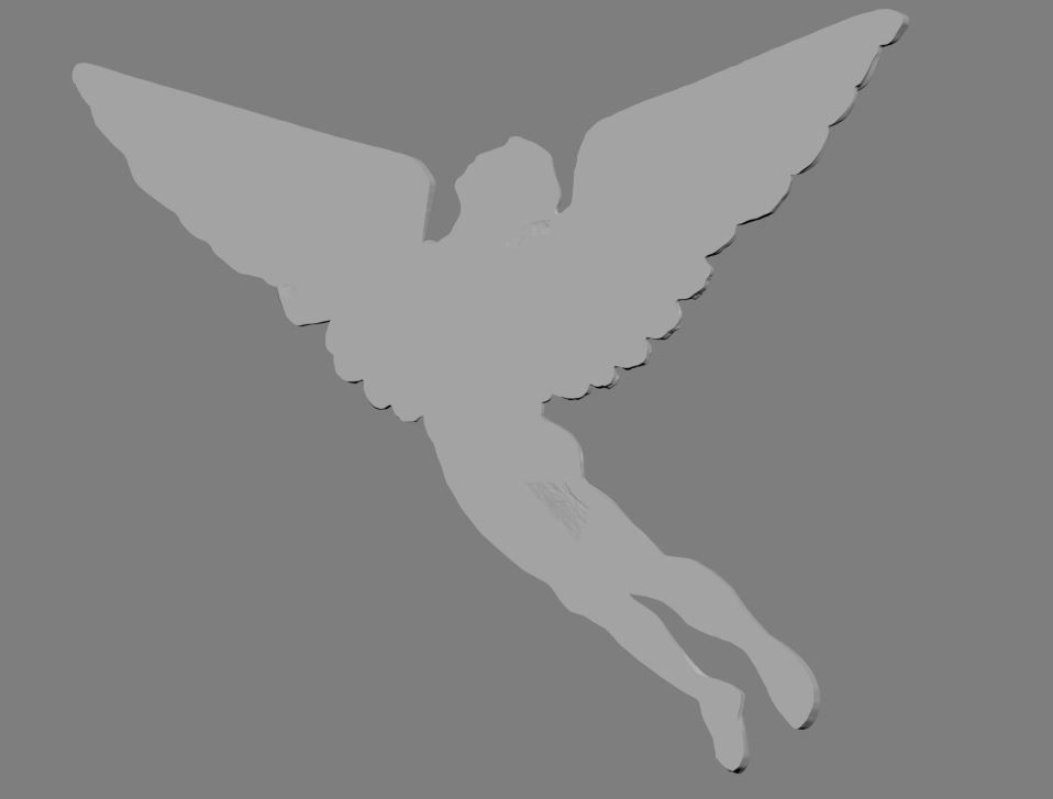 Flying Icarus Angel Man 3D print model_4