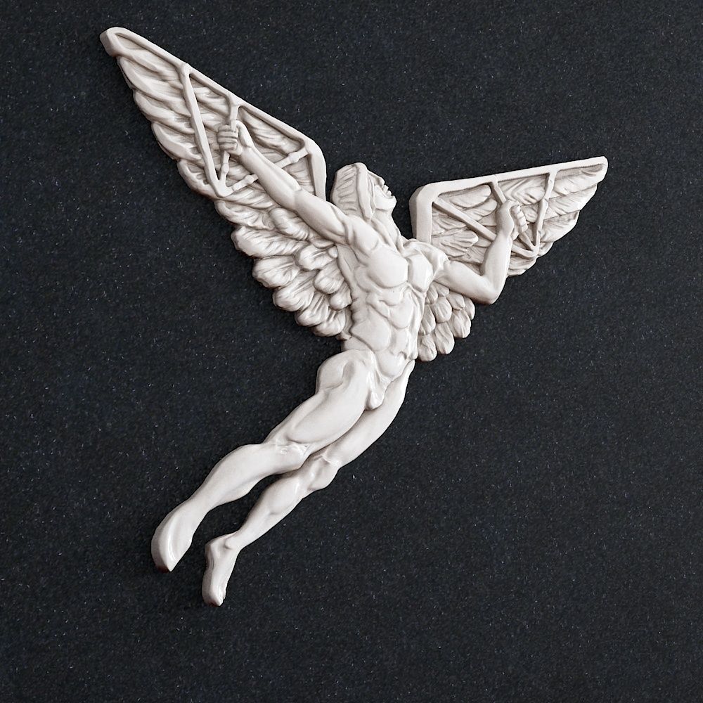 Flying Icarus Angel Man 3D print model_3