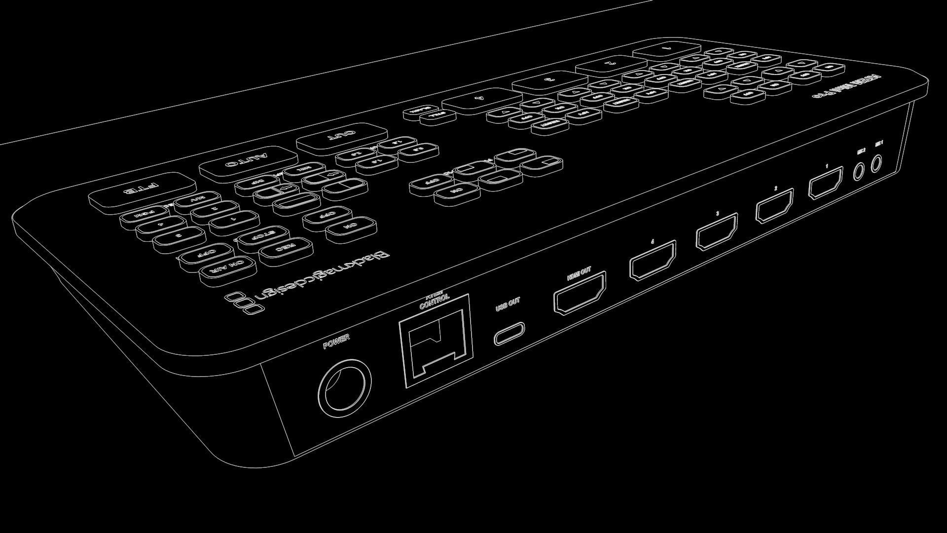 Blackmagic Design ATEM Mini Pro ISO Low-poly 3D model_5