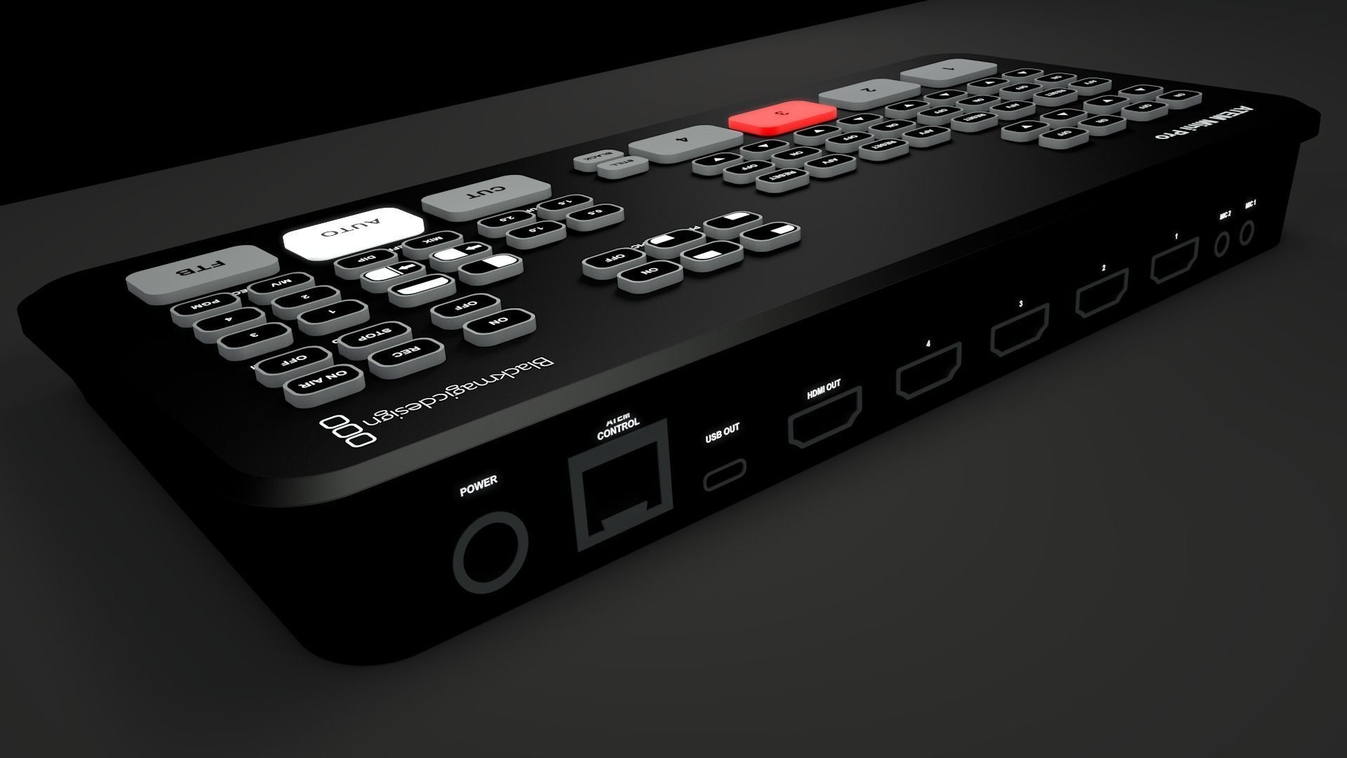 Blackmagic Design ATEM Mini Pro ISO Low-poly 3D model_1