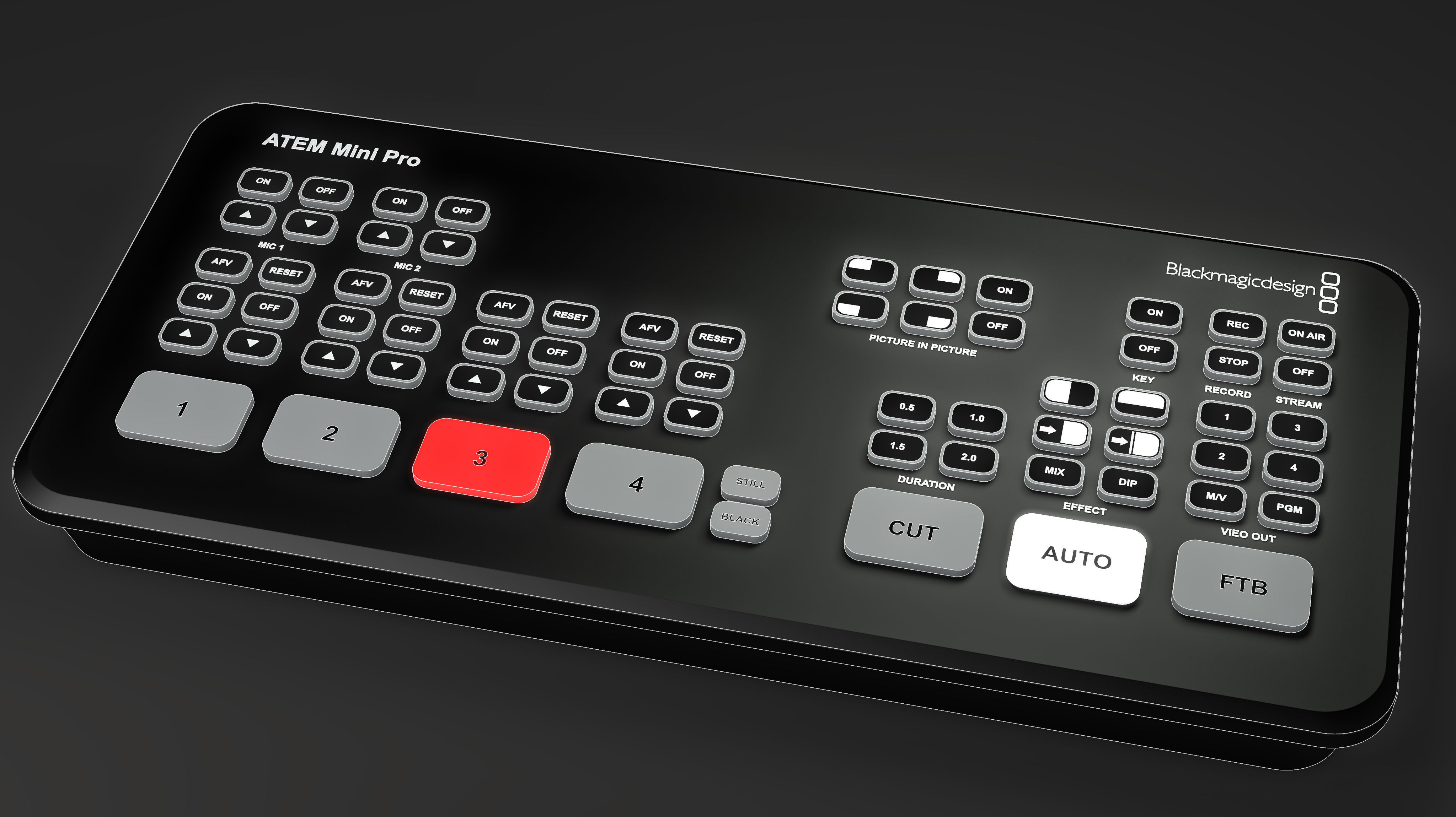 Blackmagic Design ATEM Mini Pro ISO Low-poly 3D model_6