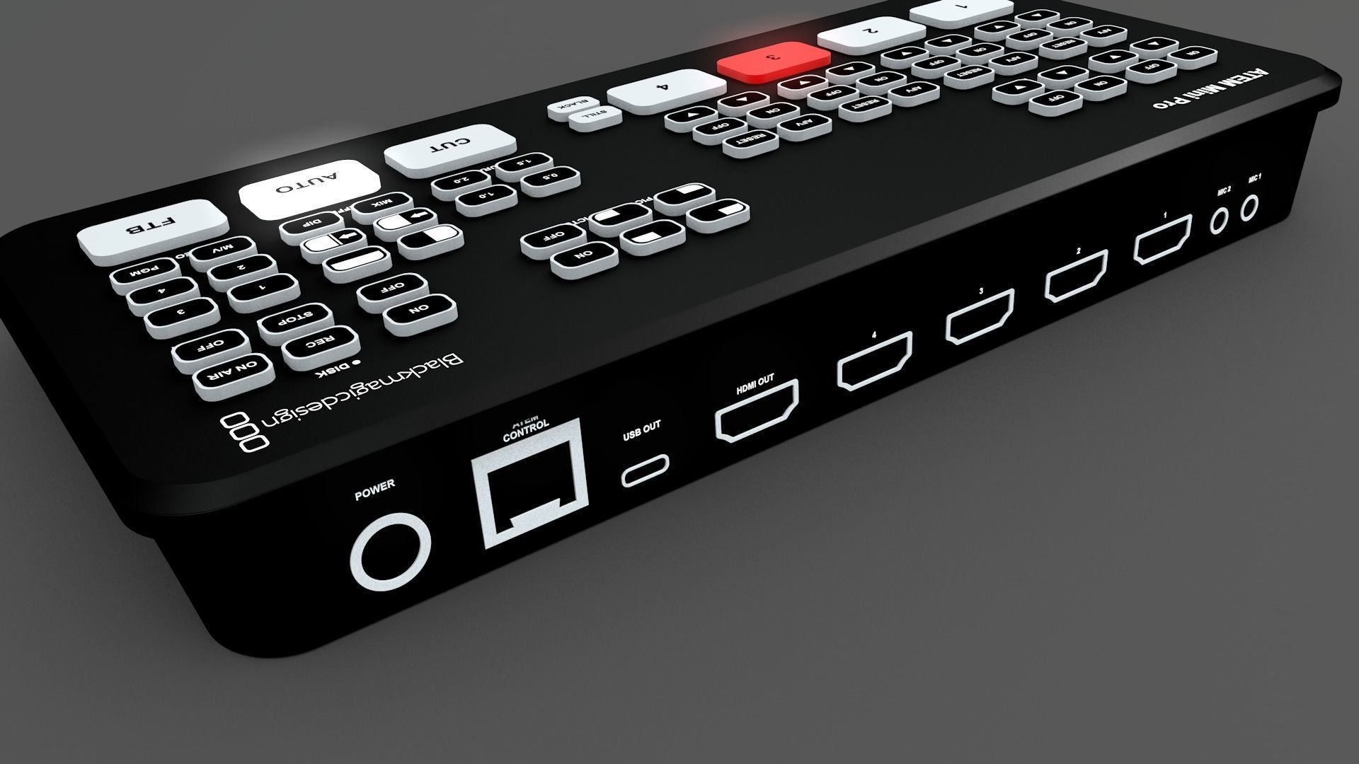 Blackmagic Design ATEM Mini Pro ISO Low-poly 3D model_8